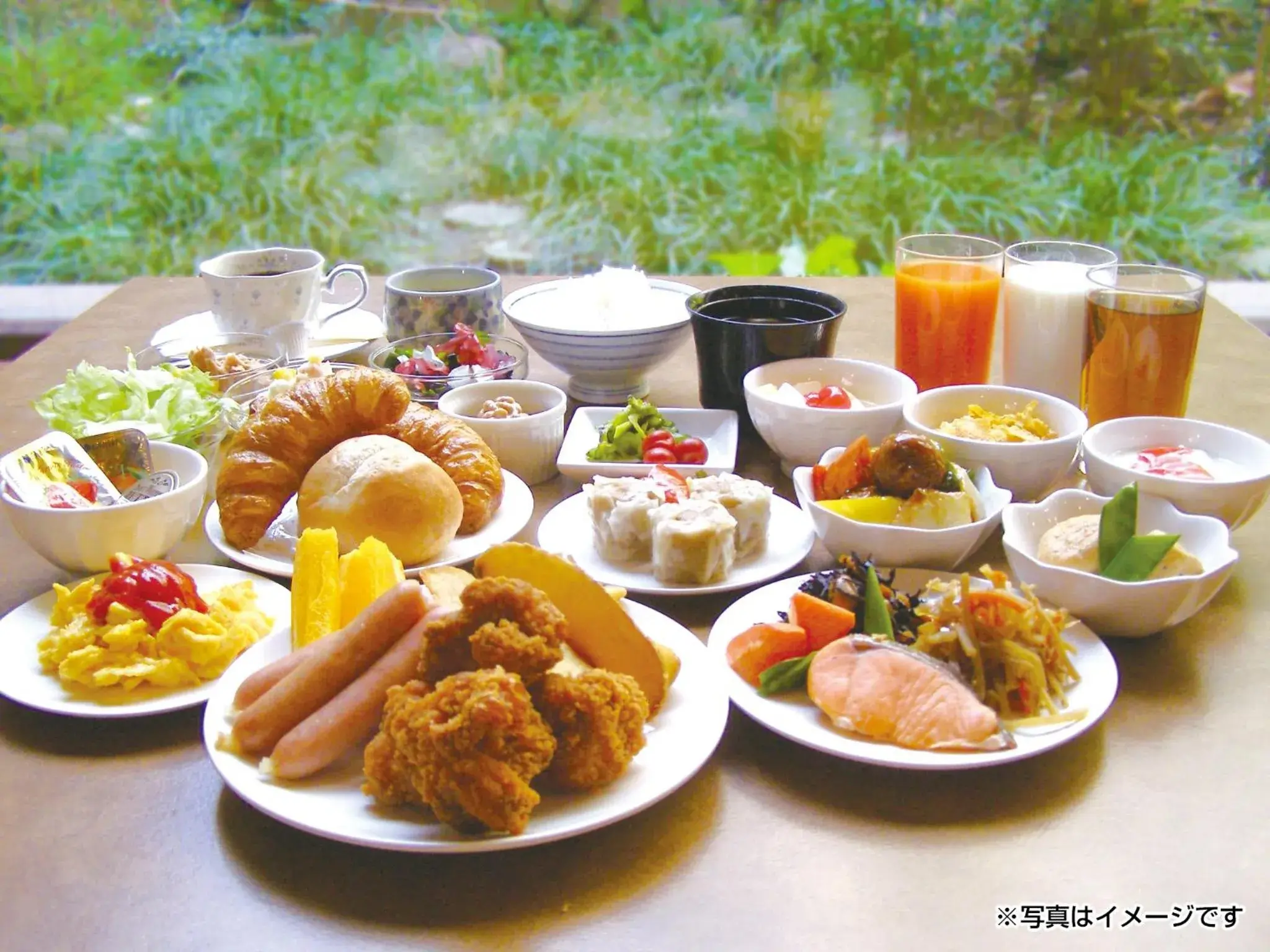 Buffet breakfast in Spa & Sauna Hotel Hitachi Plaza Buffet breakfast in Spa & Sauna Hotel Hitachi Plaza