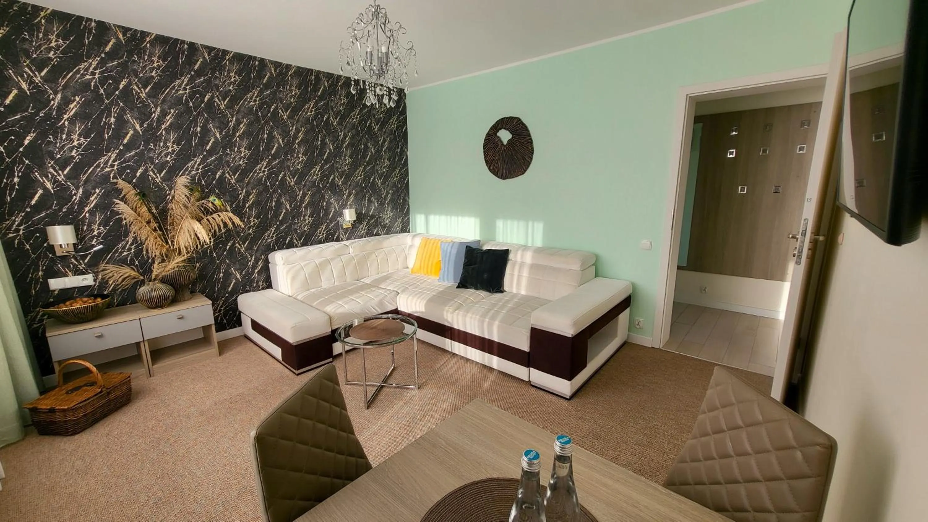 TV and multimedia, Bed in Kameralny Aparthotel Elegante Władysławowo - Adults Only