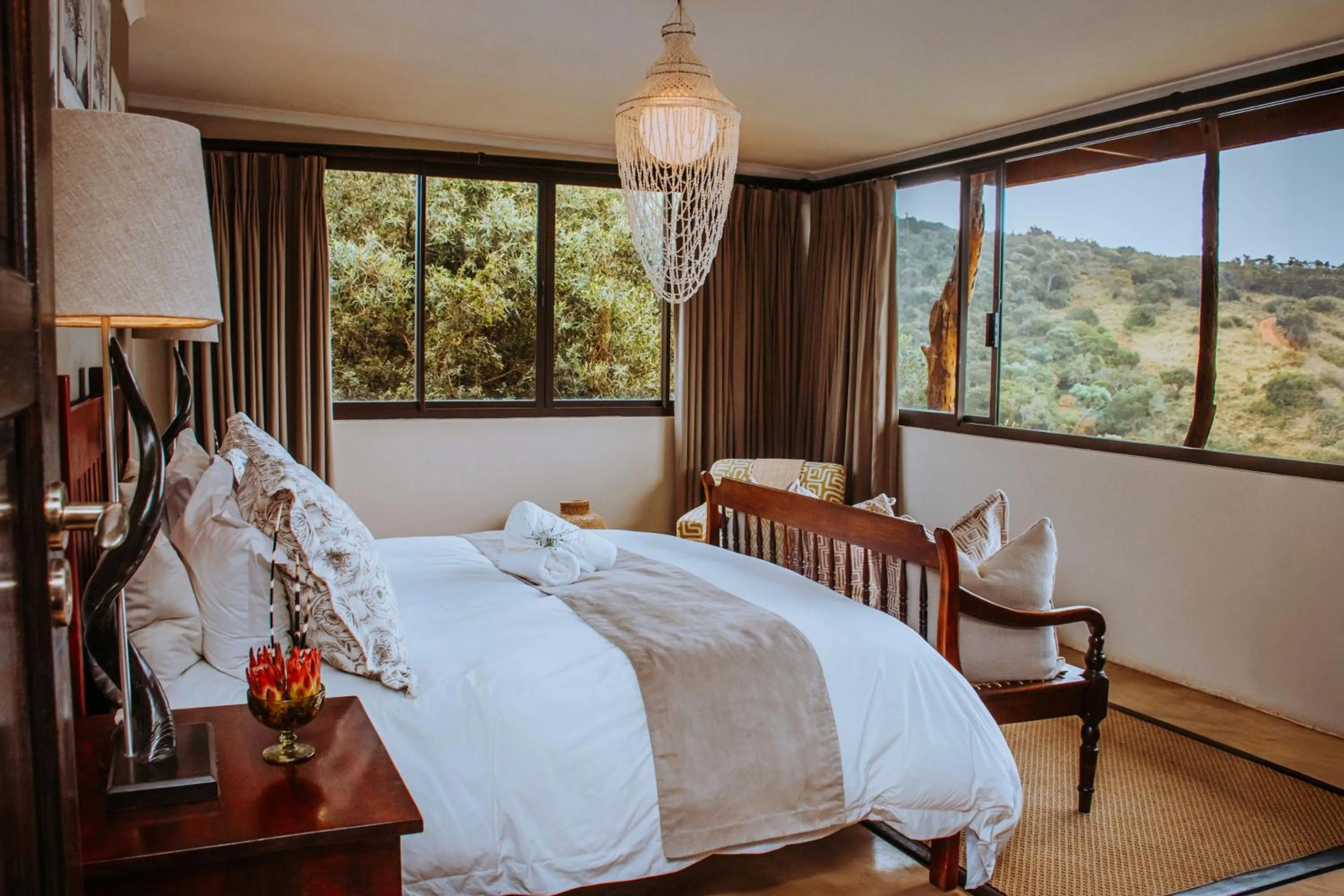 View (from property/room), Bed in African Safari Lodge