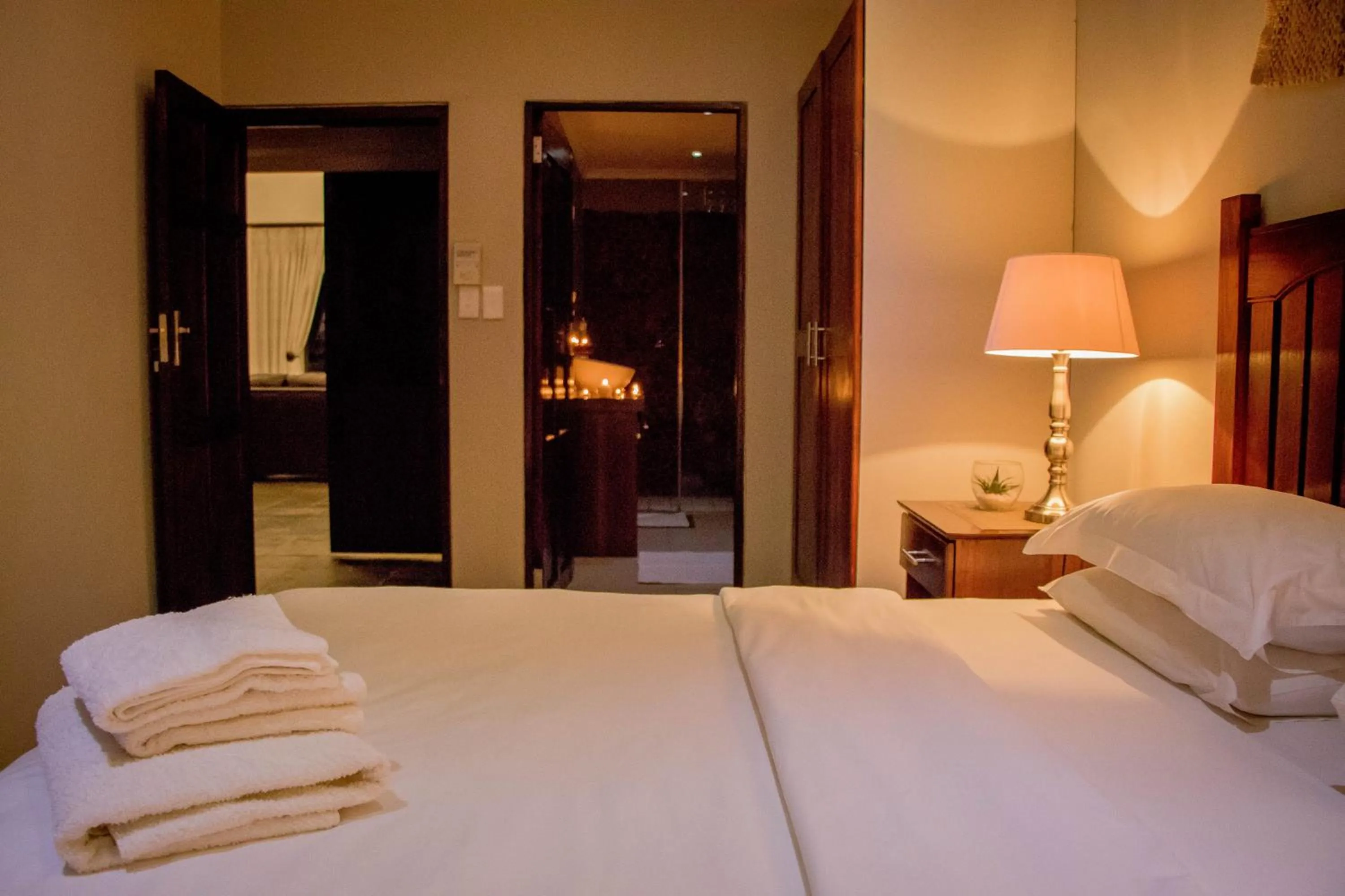 Bed in African Safari Lodge