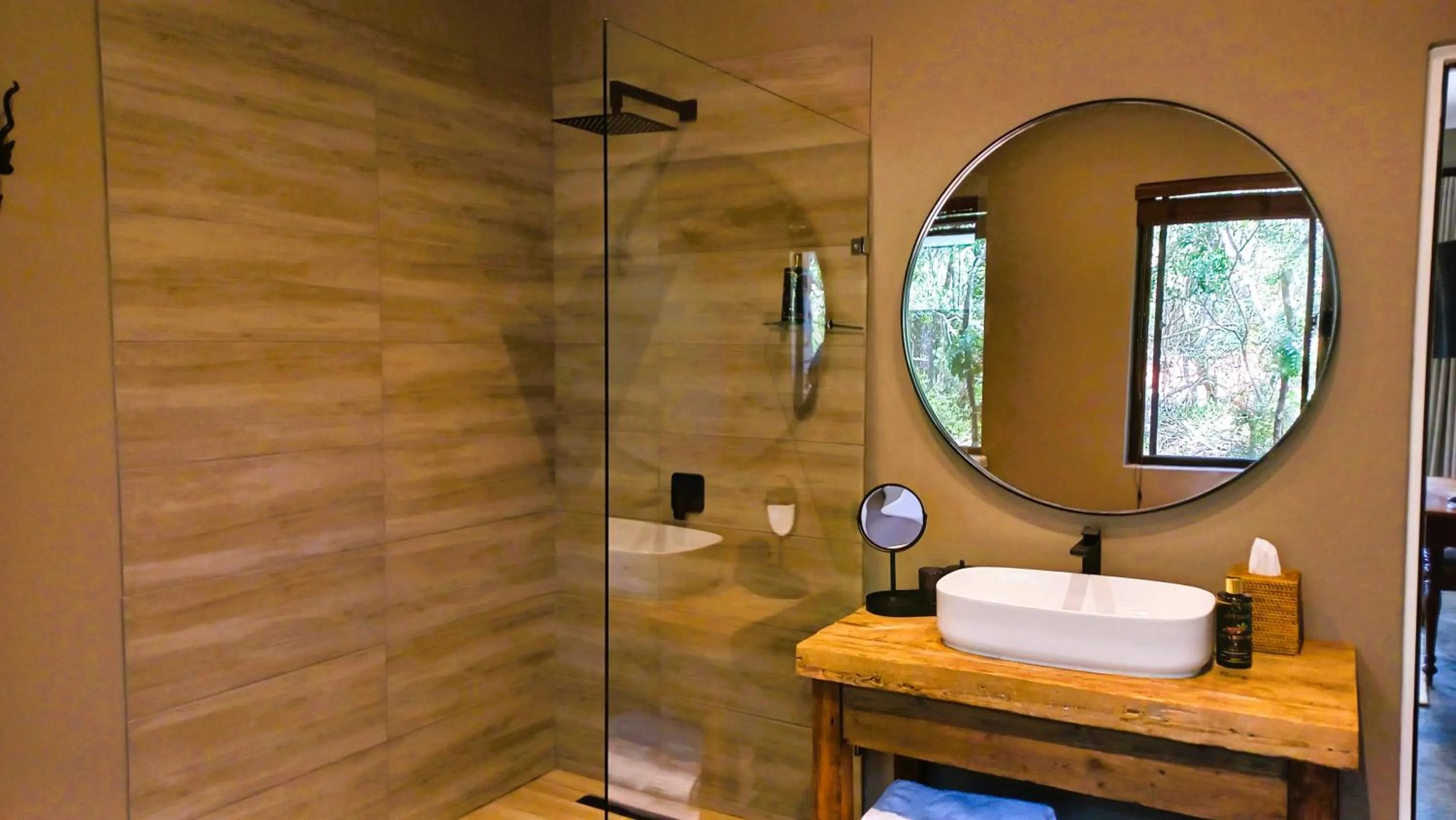 Shower in African Safari Lodge