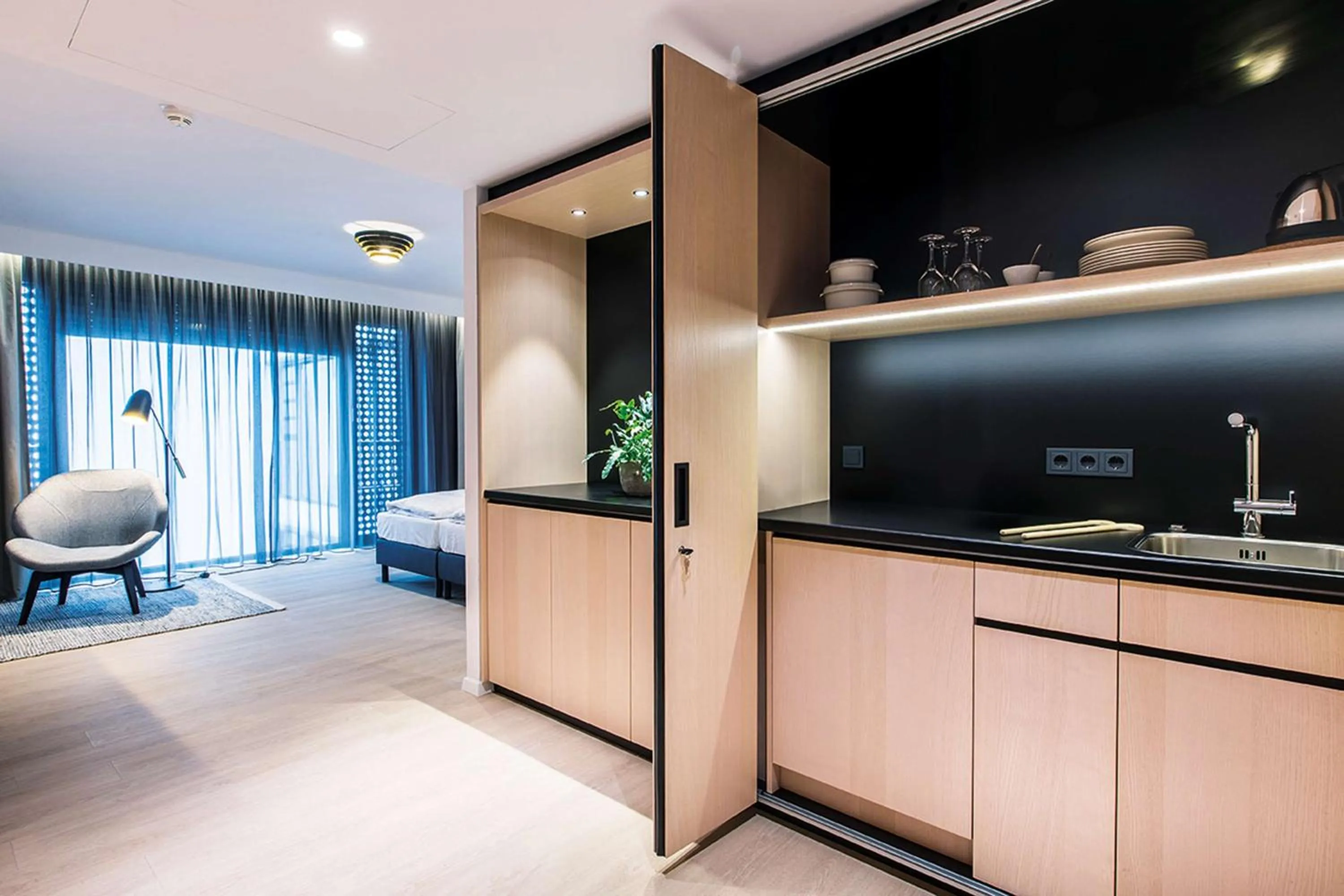 Kitchen or kitchenette in Radisson Blu Hotel, Mannheim