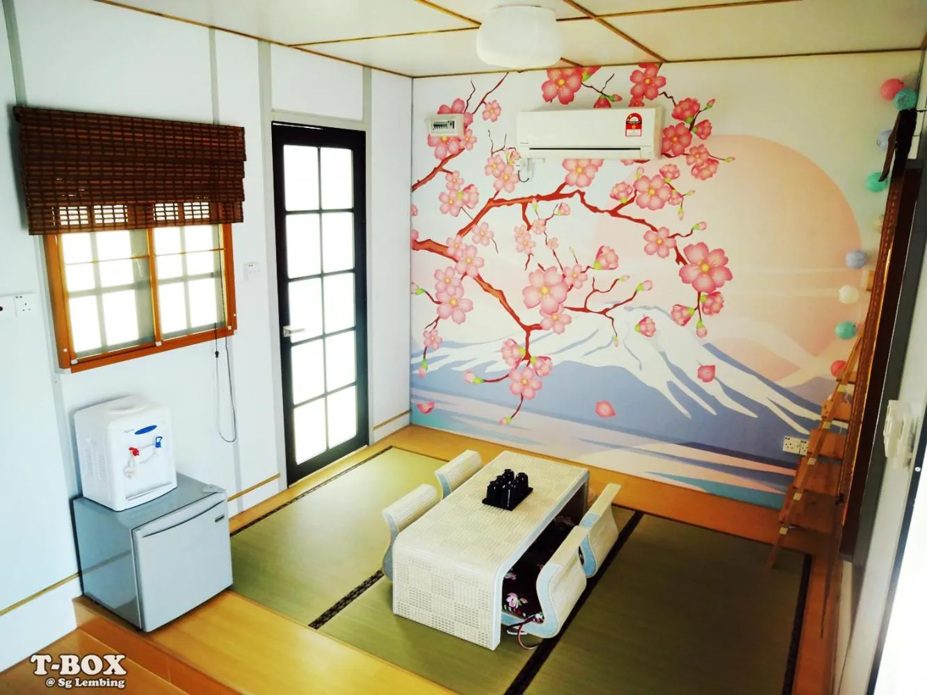 Seating area in T-Box Sungai Lembing