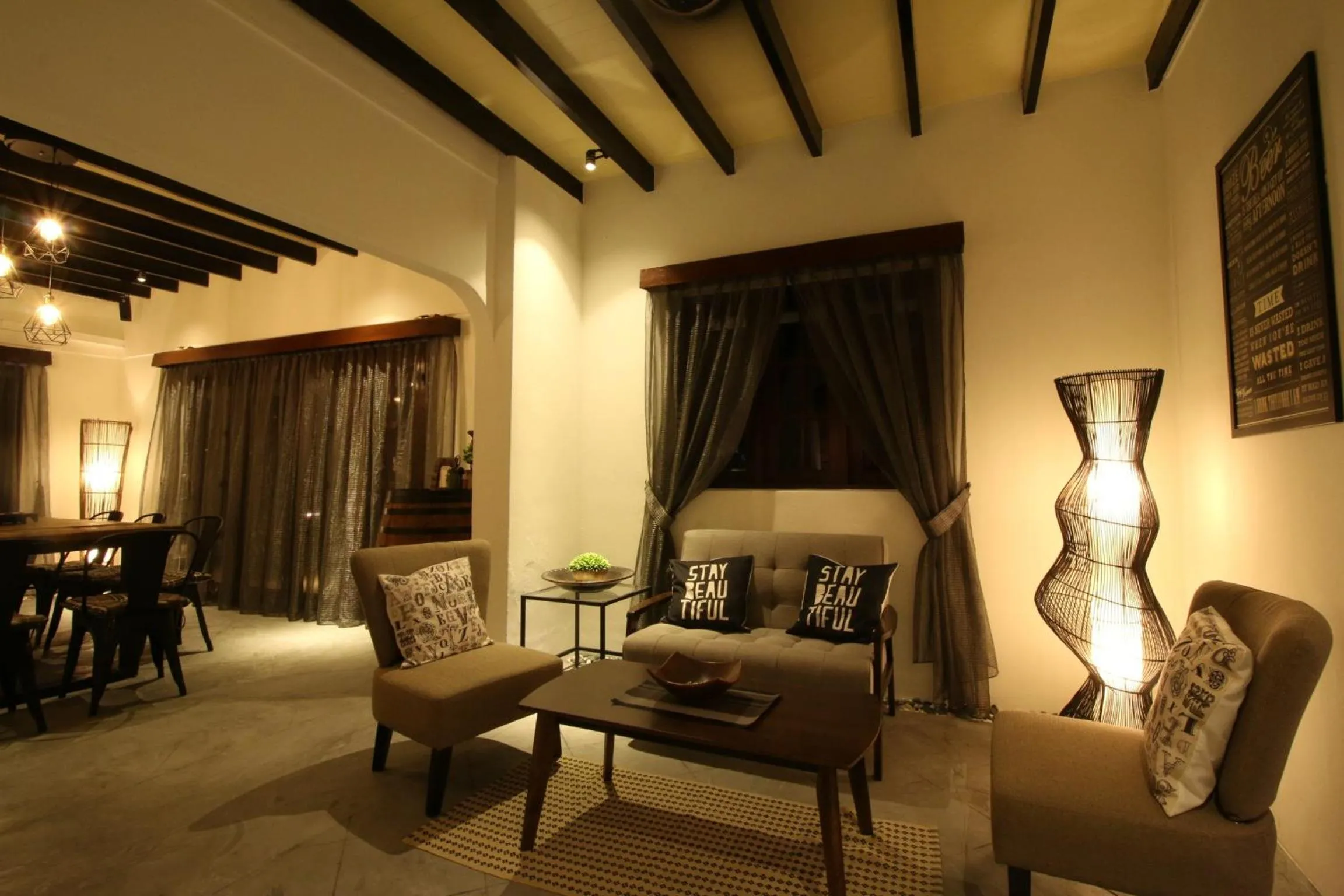 Seating area in The Pines Cottage