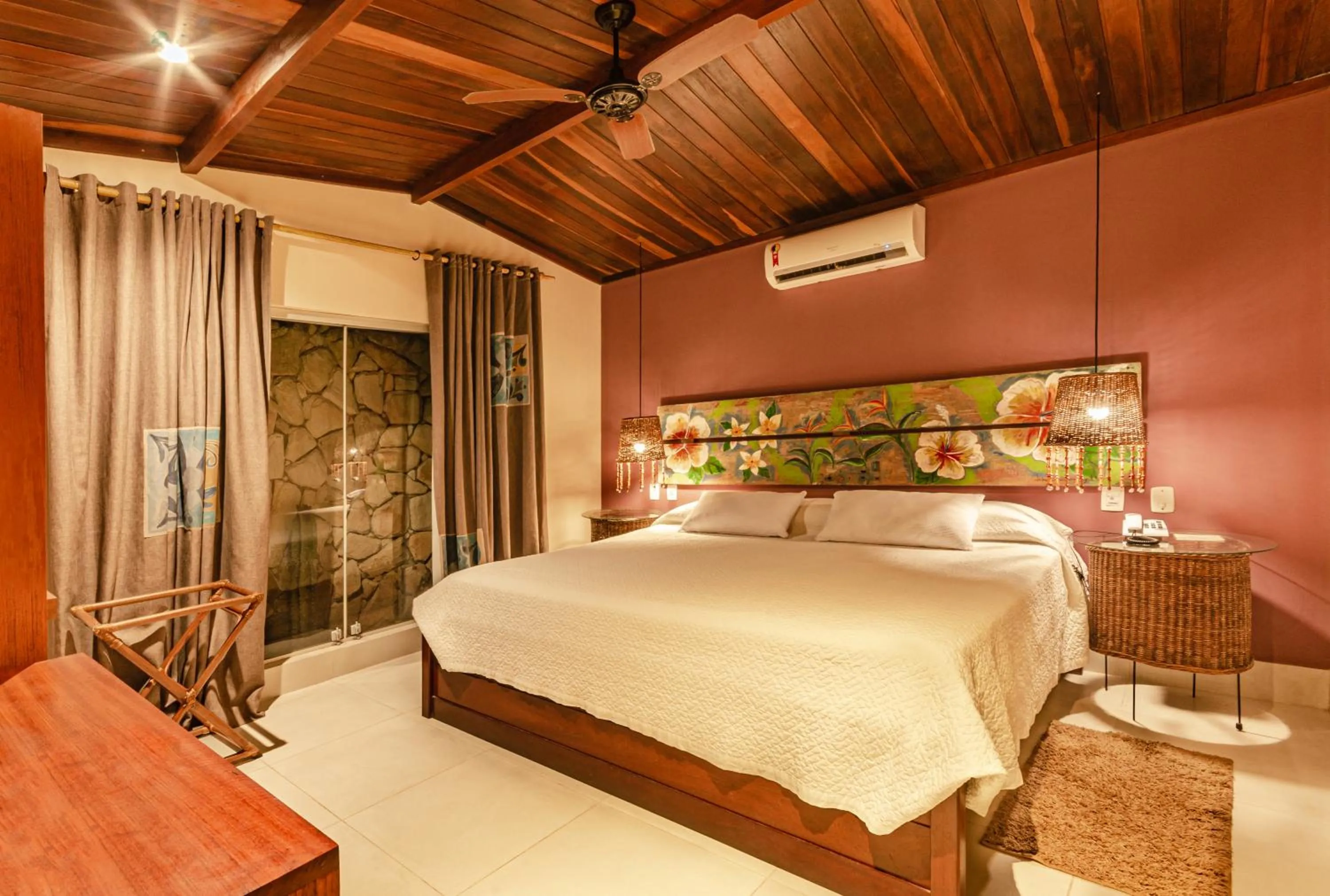 Bed in Hotel Ponta do Madeiro