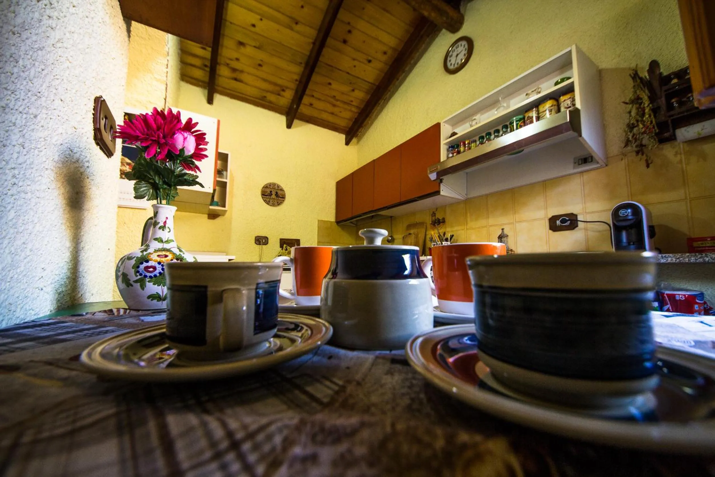 Communal kitchen in B&B I Menhir