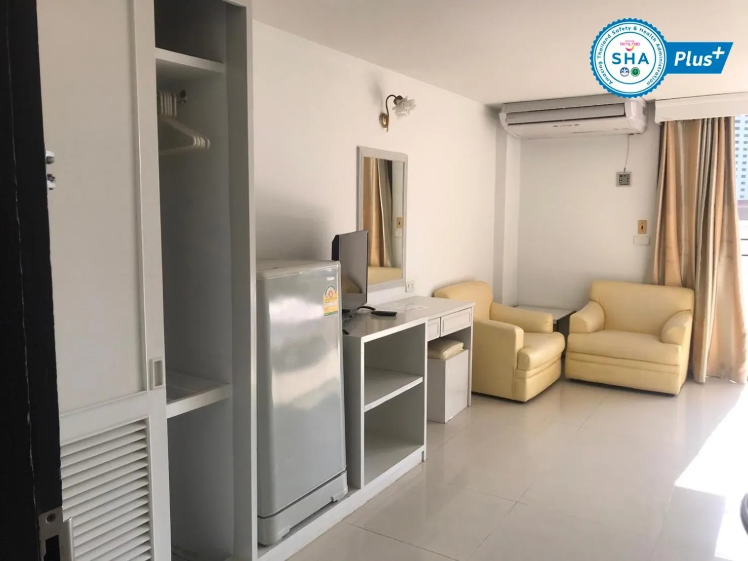 Seating area in Jomtien Longstay Hotel - SHA Plus Certified