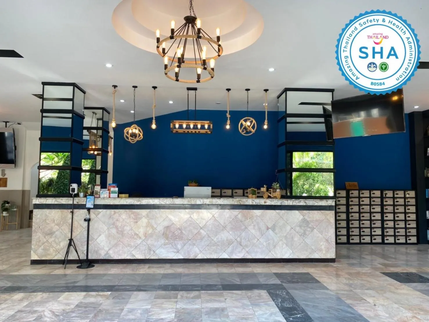 Lobby or reception in Jomtien Longstay Hotel - SHA Plus Certified