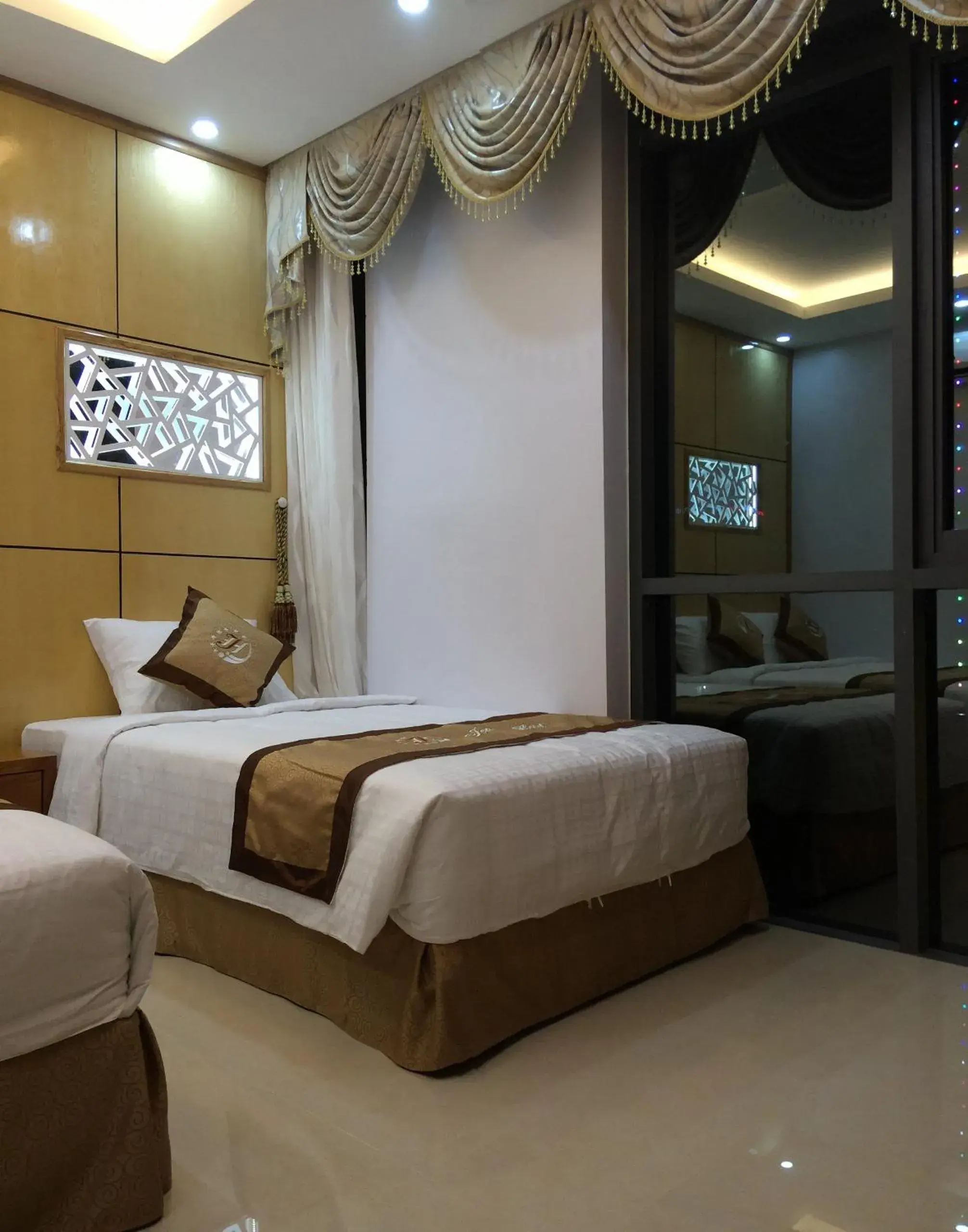 Decorative detail, Bed in Jeanne Hotel Decorative detail, Bed in Jeanne Hotel