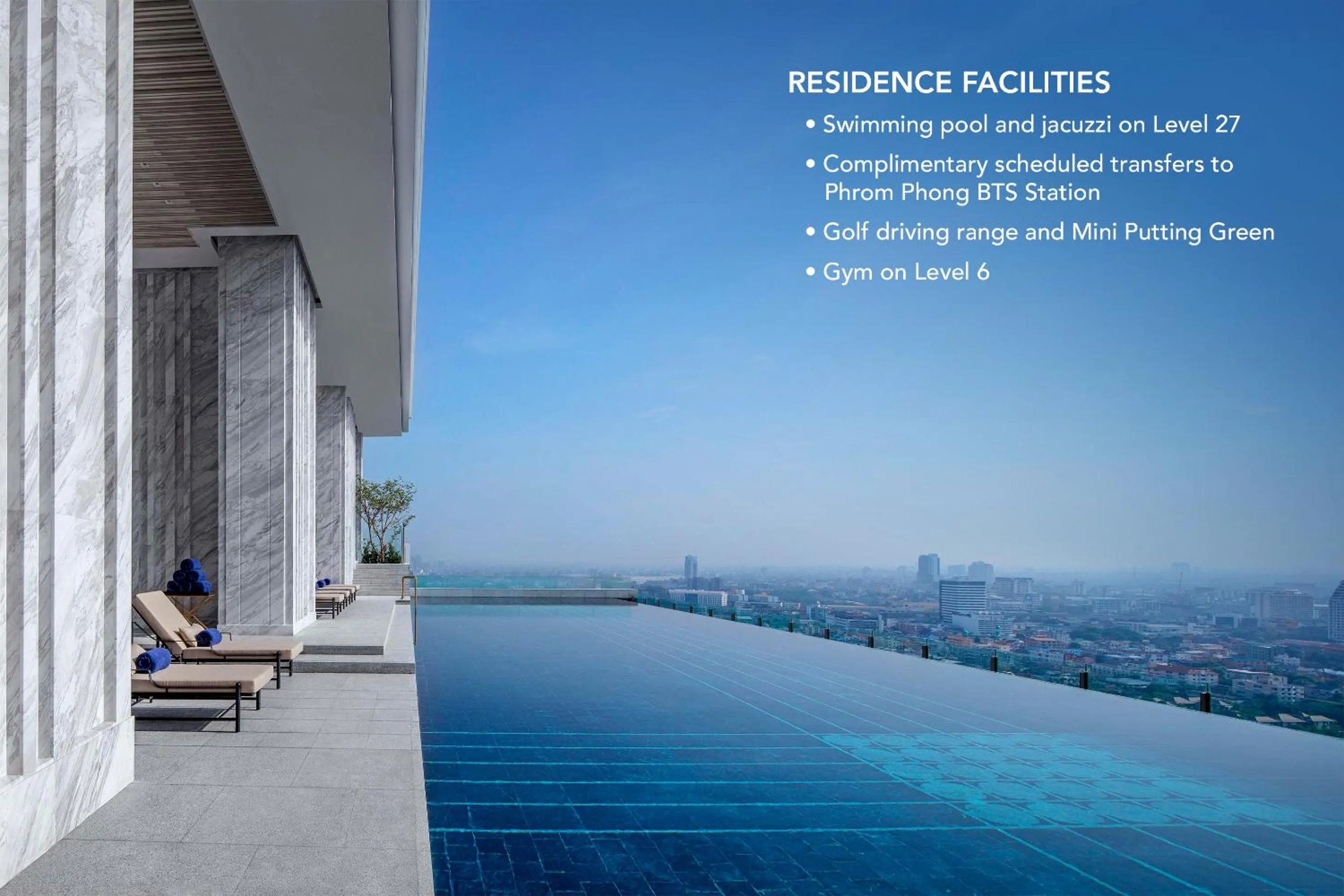 Swimming pool in 137 Pillars Residences Bangkok
