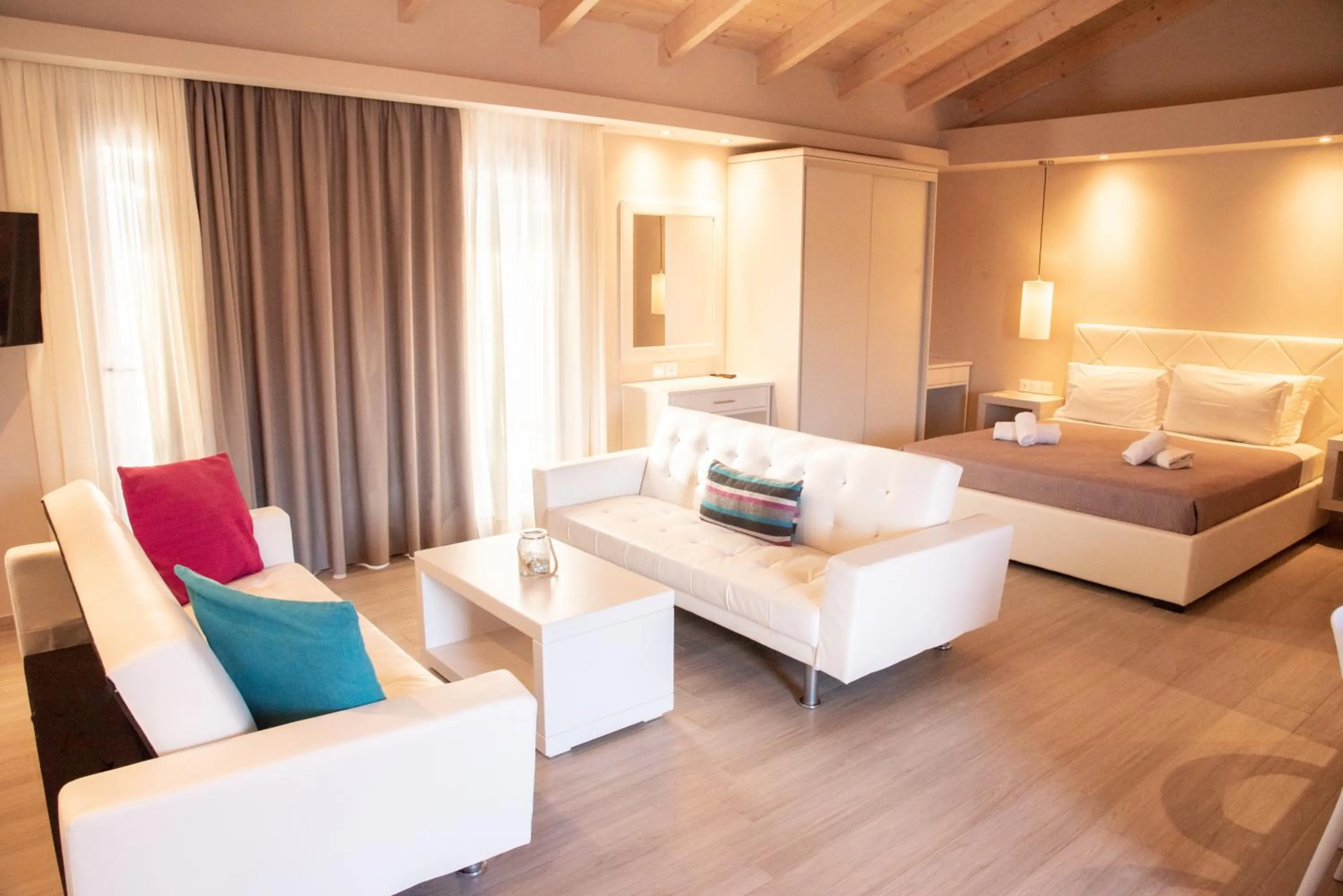Bed in Tereza's Sunset Hotel