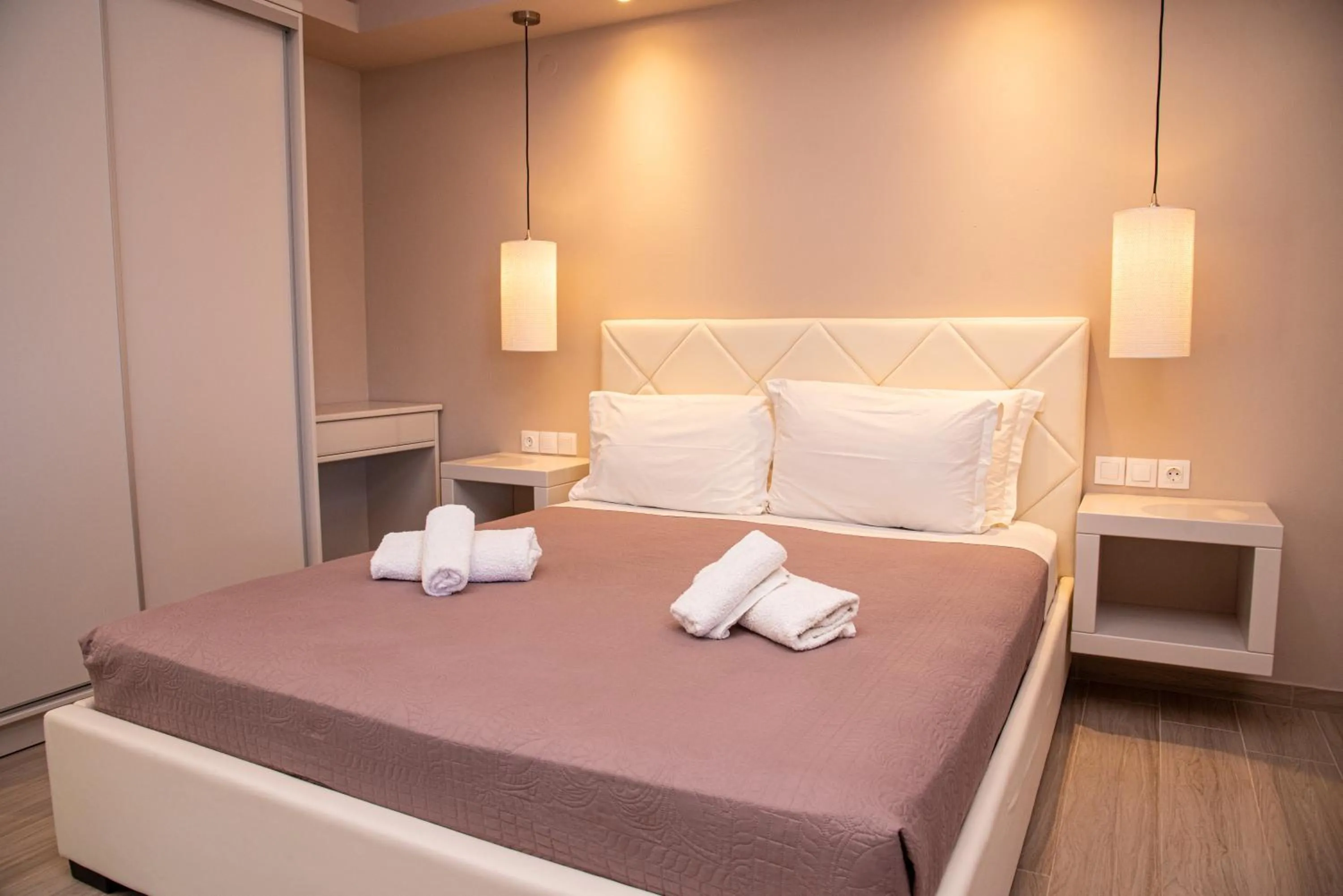 Bed in Tereza's Sunset Hotel