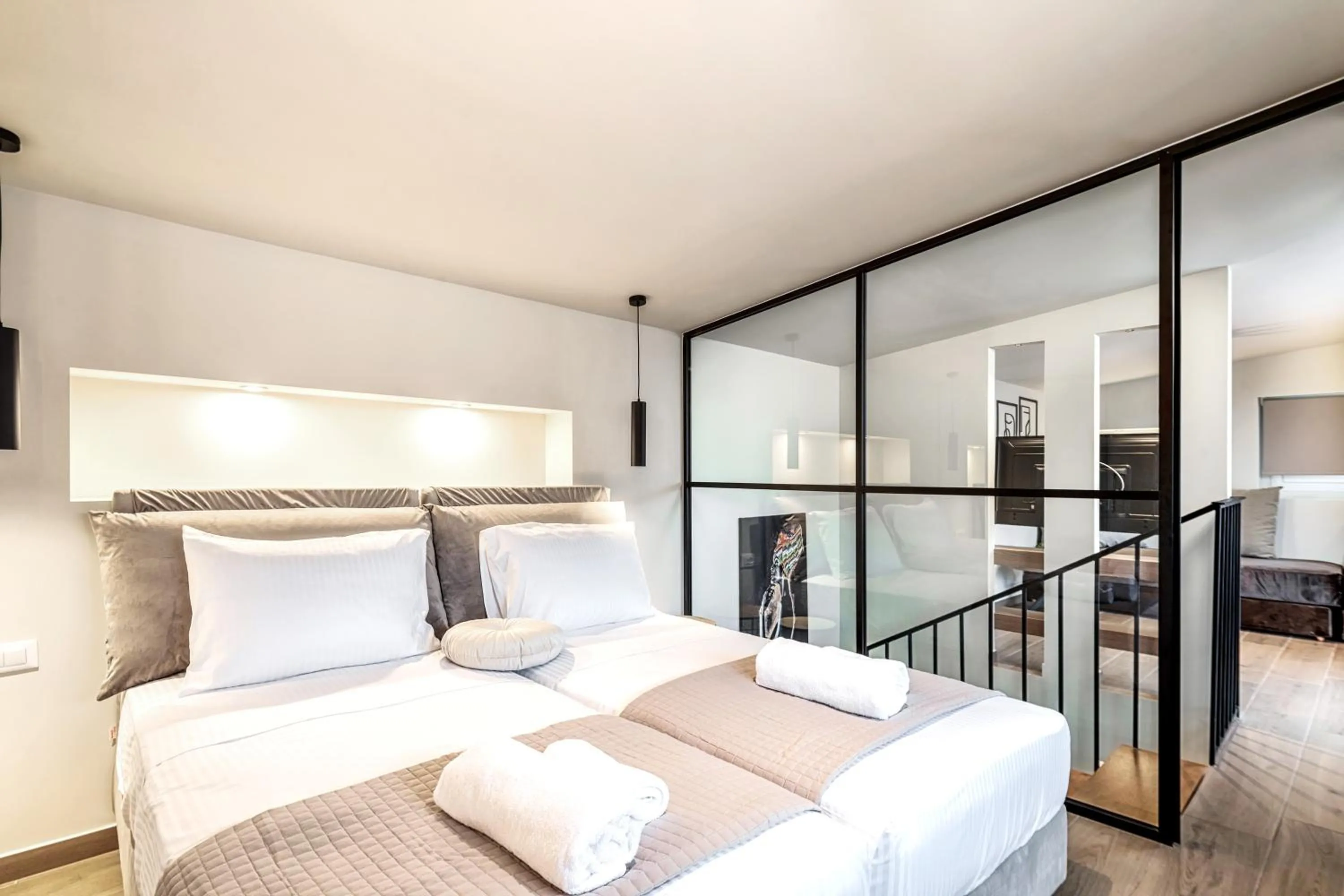 Bed in Tereza's Sunset Hotel