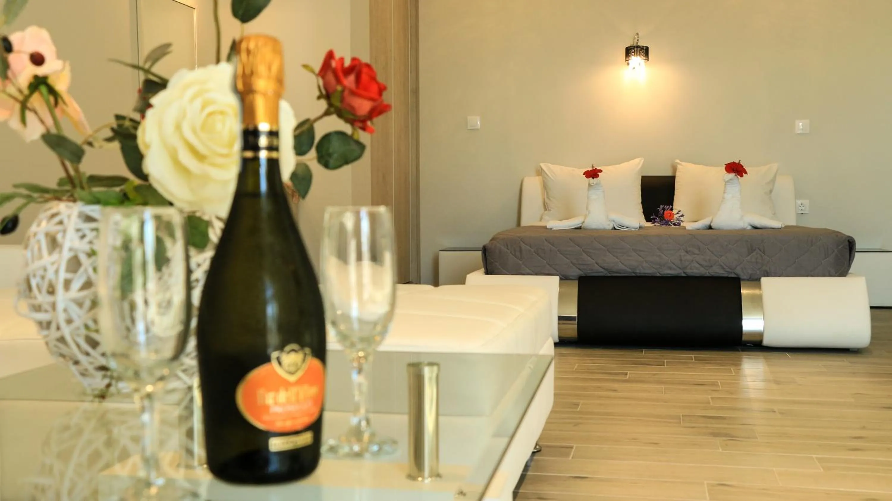 Bed in Tereza's Sunset Hotel