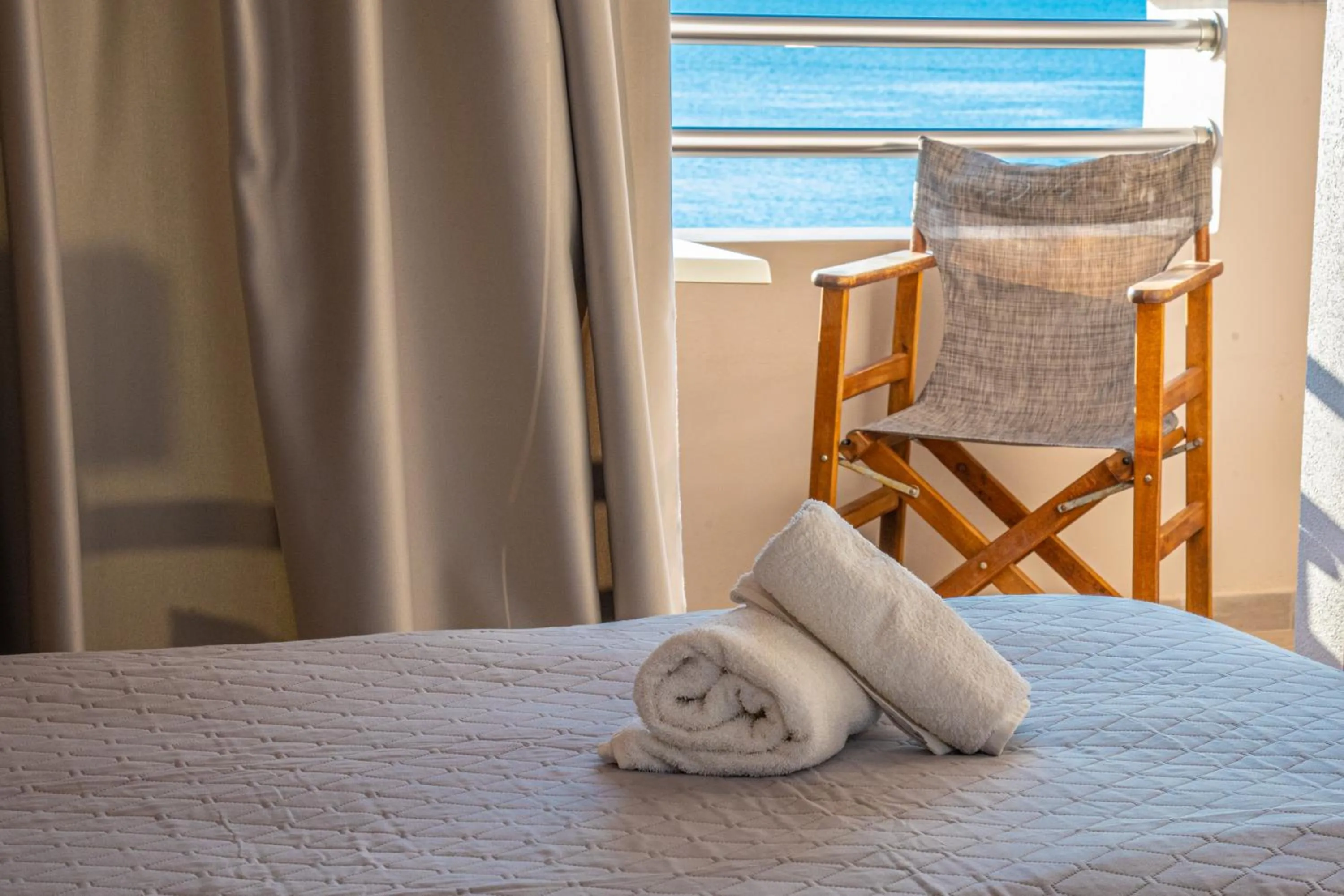 Bed in Tereza's Sunset Hotel