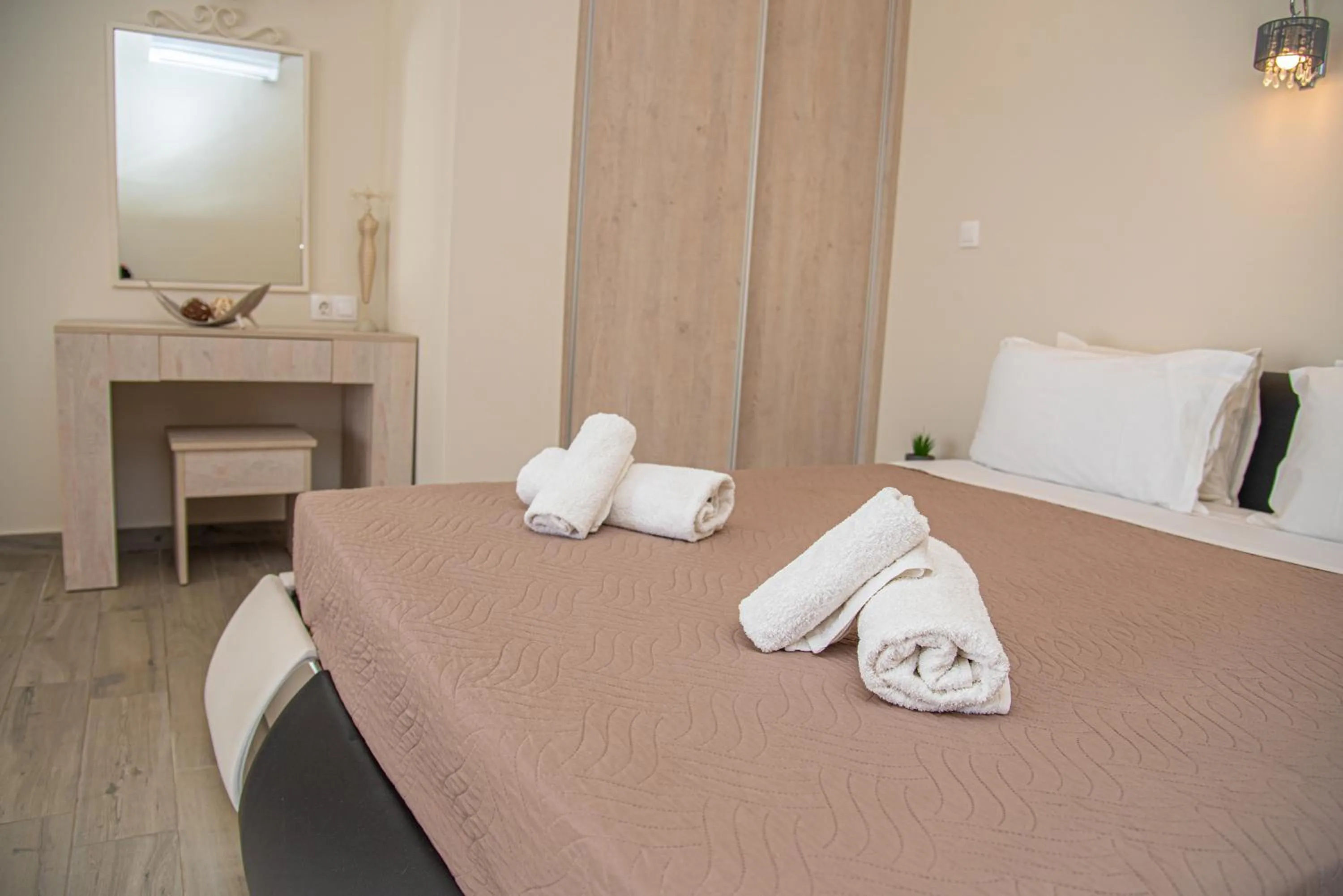 Bed in Tereza's Sunset Hotel
