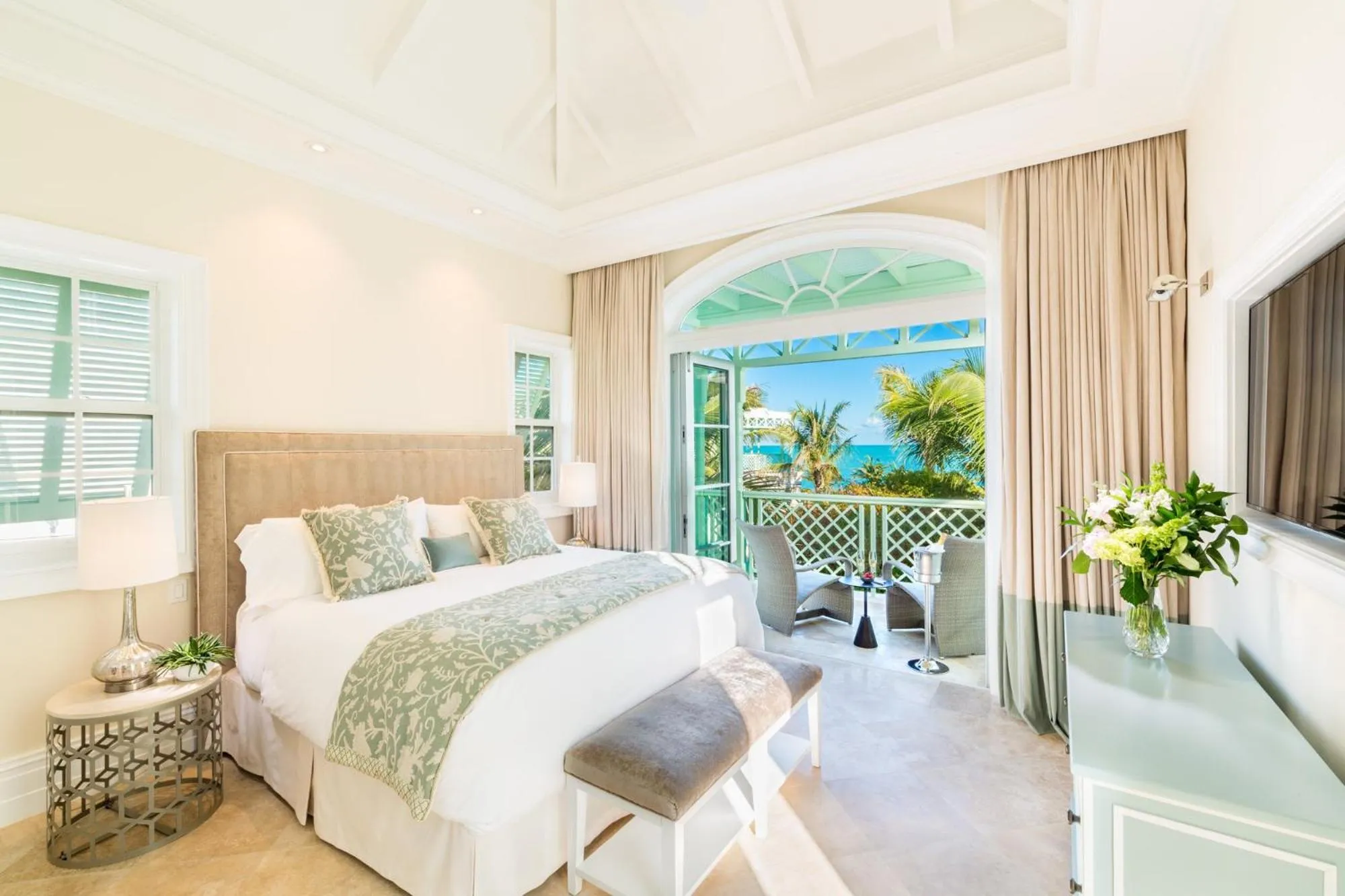 Bed in The Shore Club Turks & Caicos