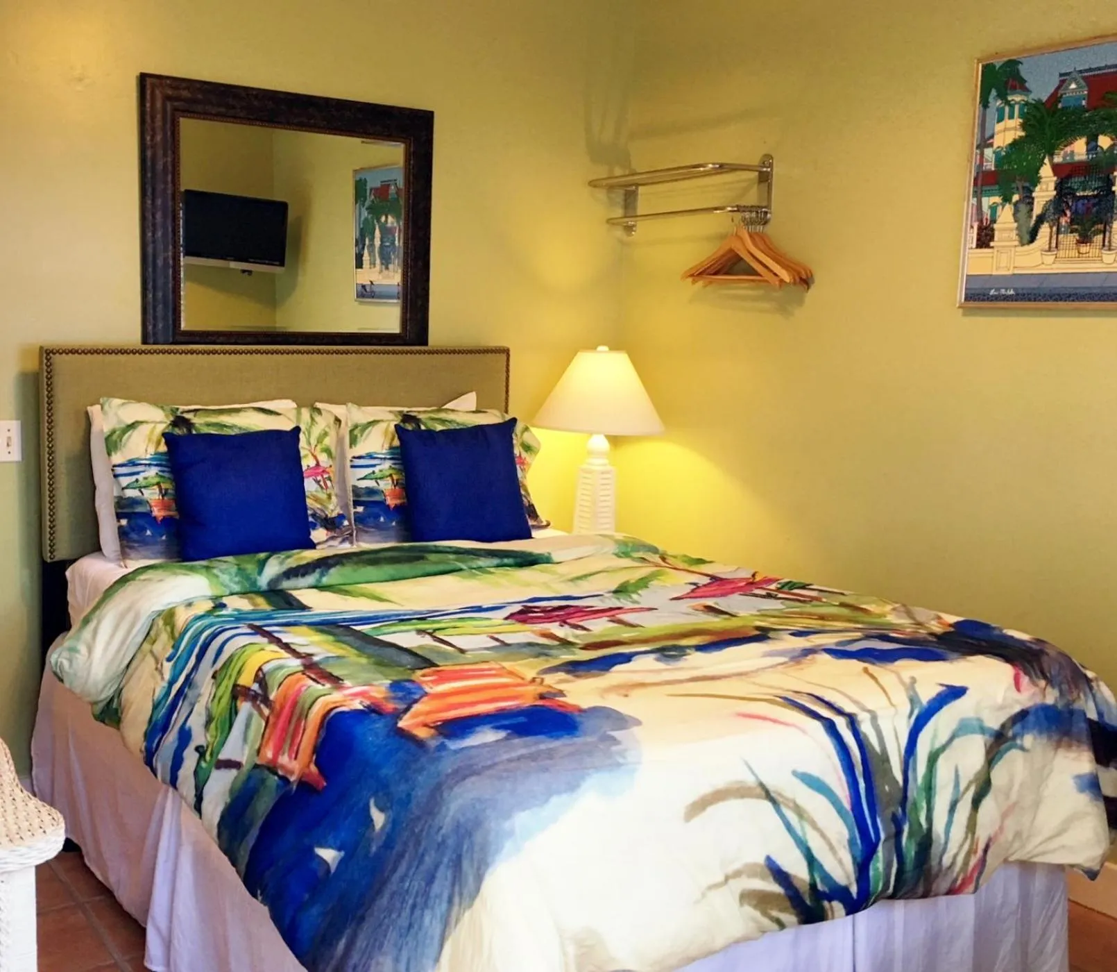 Bedroom, Bed in Caribbean House