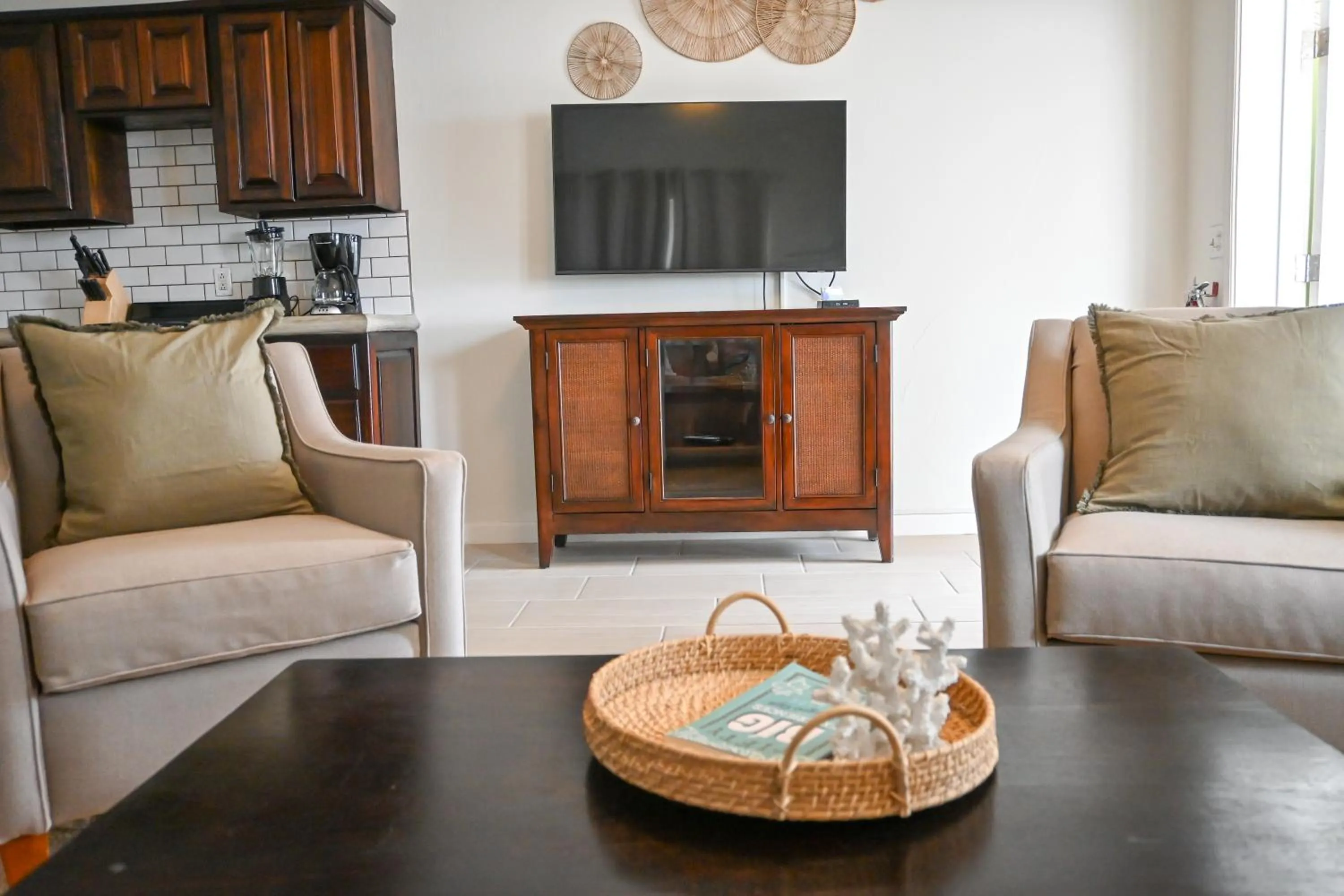 Living room in The Palapa House