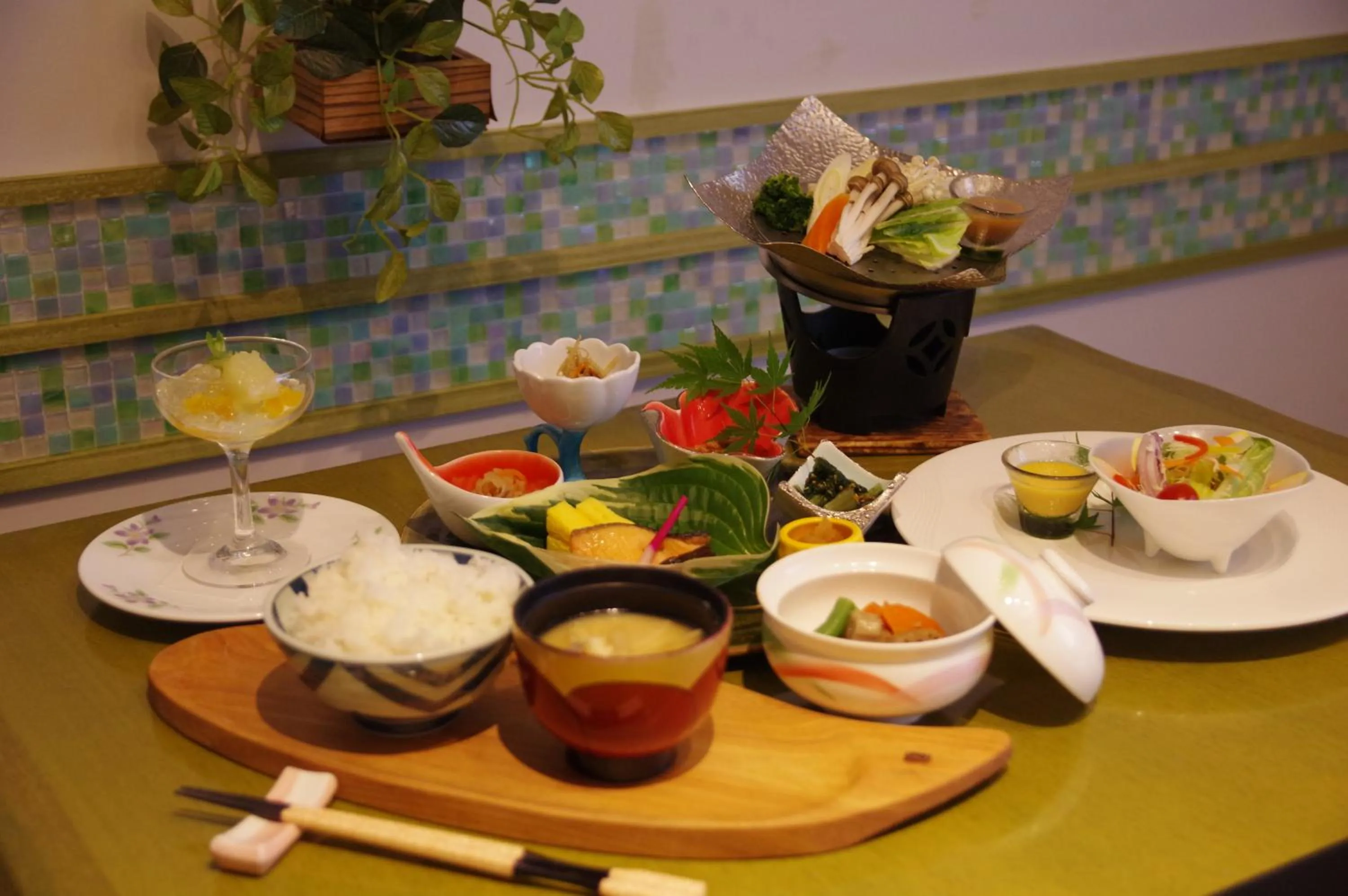 Asian breakfast in Mashikokan Satoyama Resort Hotel
