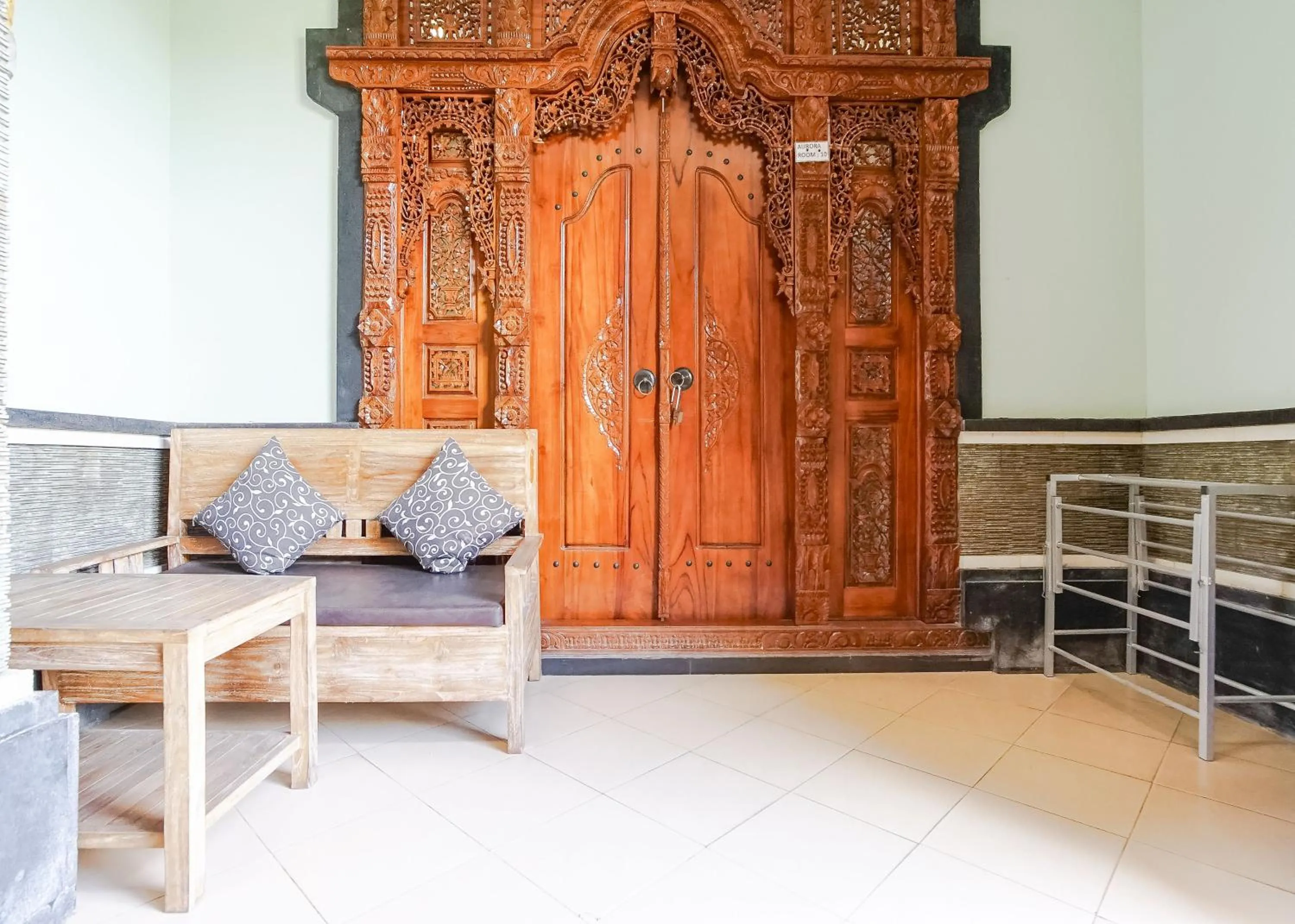 Seating area, Bed in Aurora House Ubud