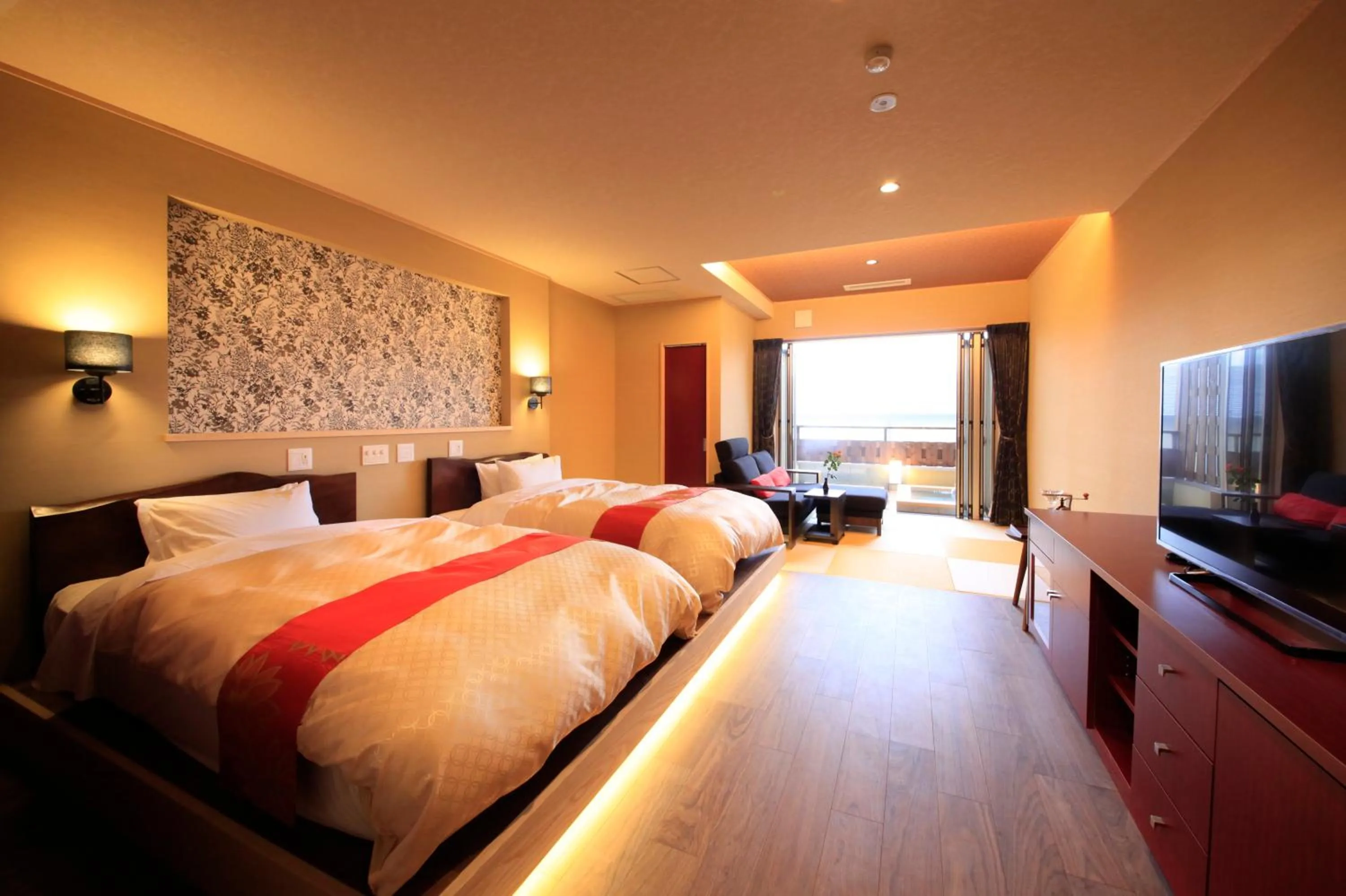 Living room, Bed in Tensui Saryo