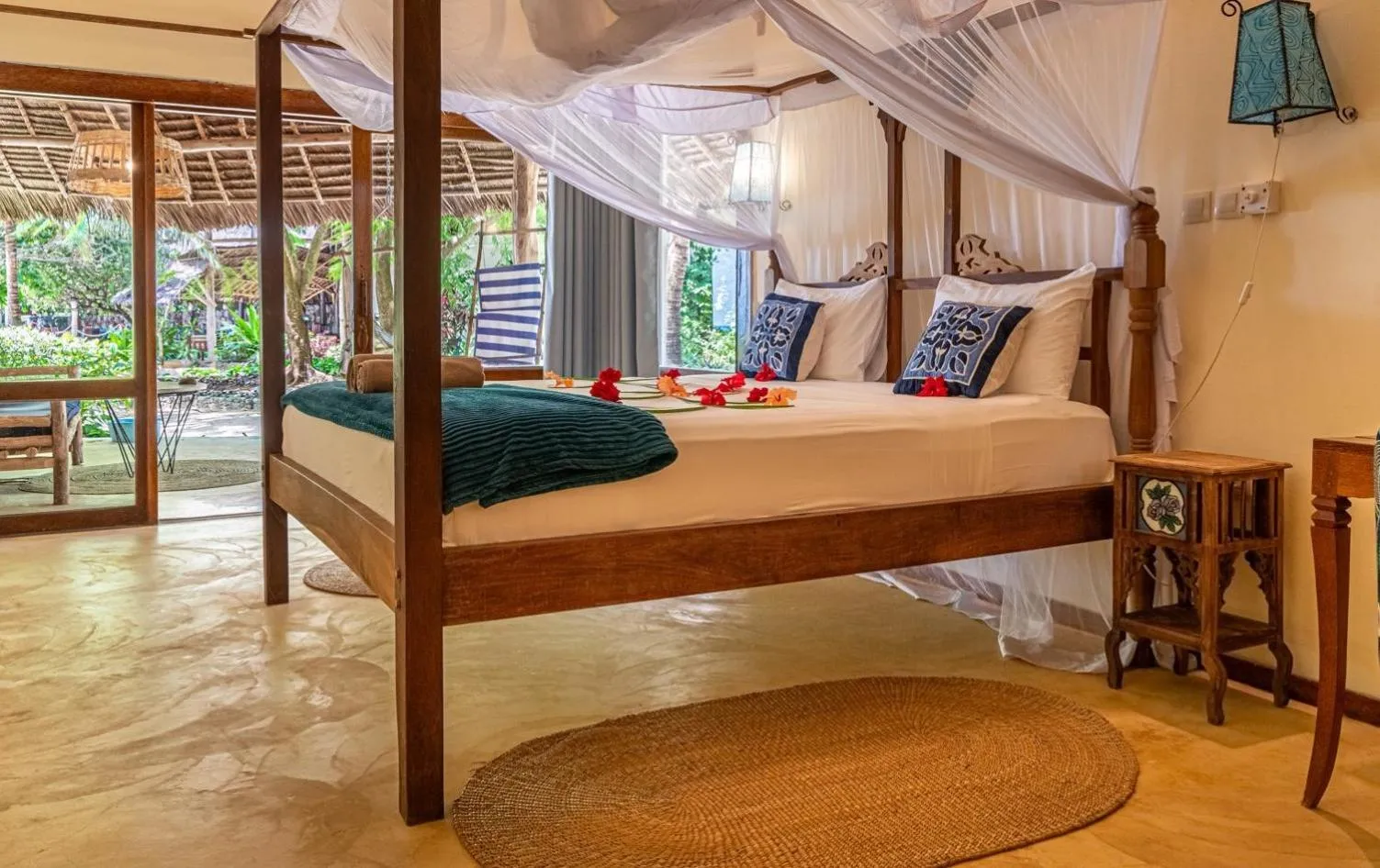 Bed in Marafiki Bungalows