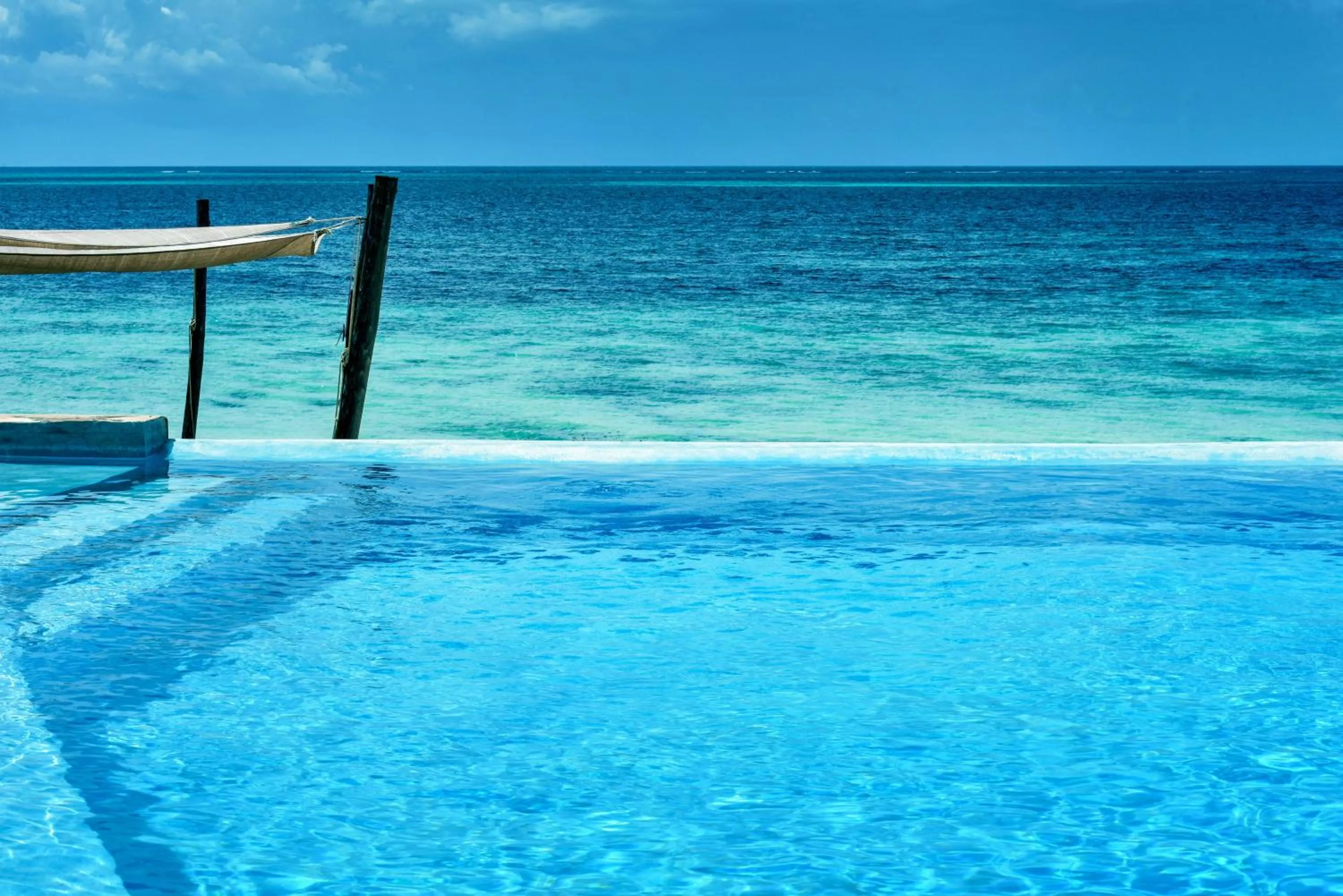 Pool view in Marafiki Bungalows