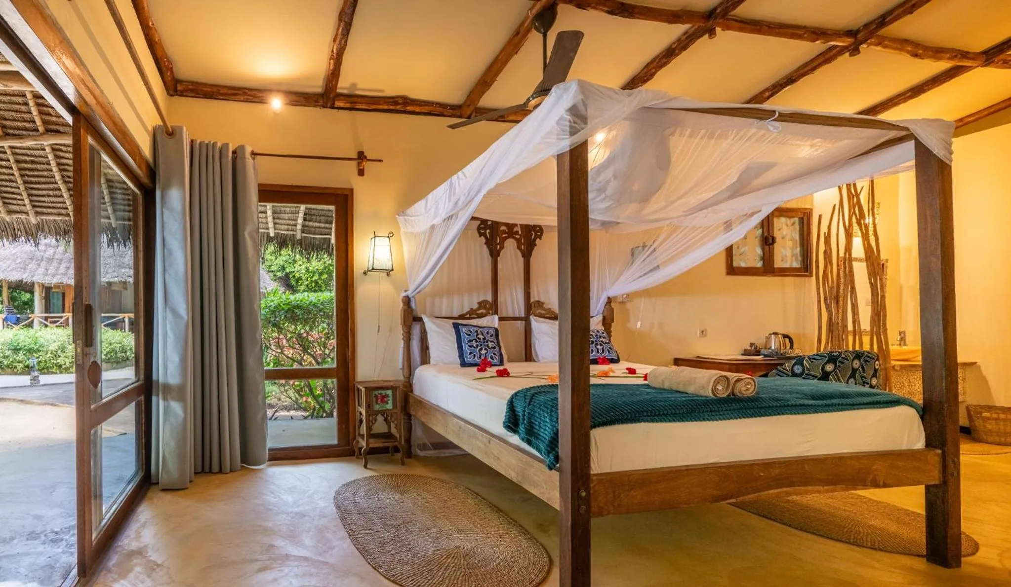 Bed in Marafiki Bungalows