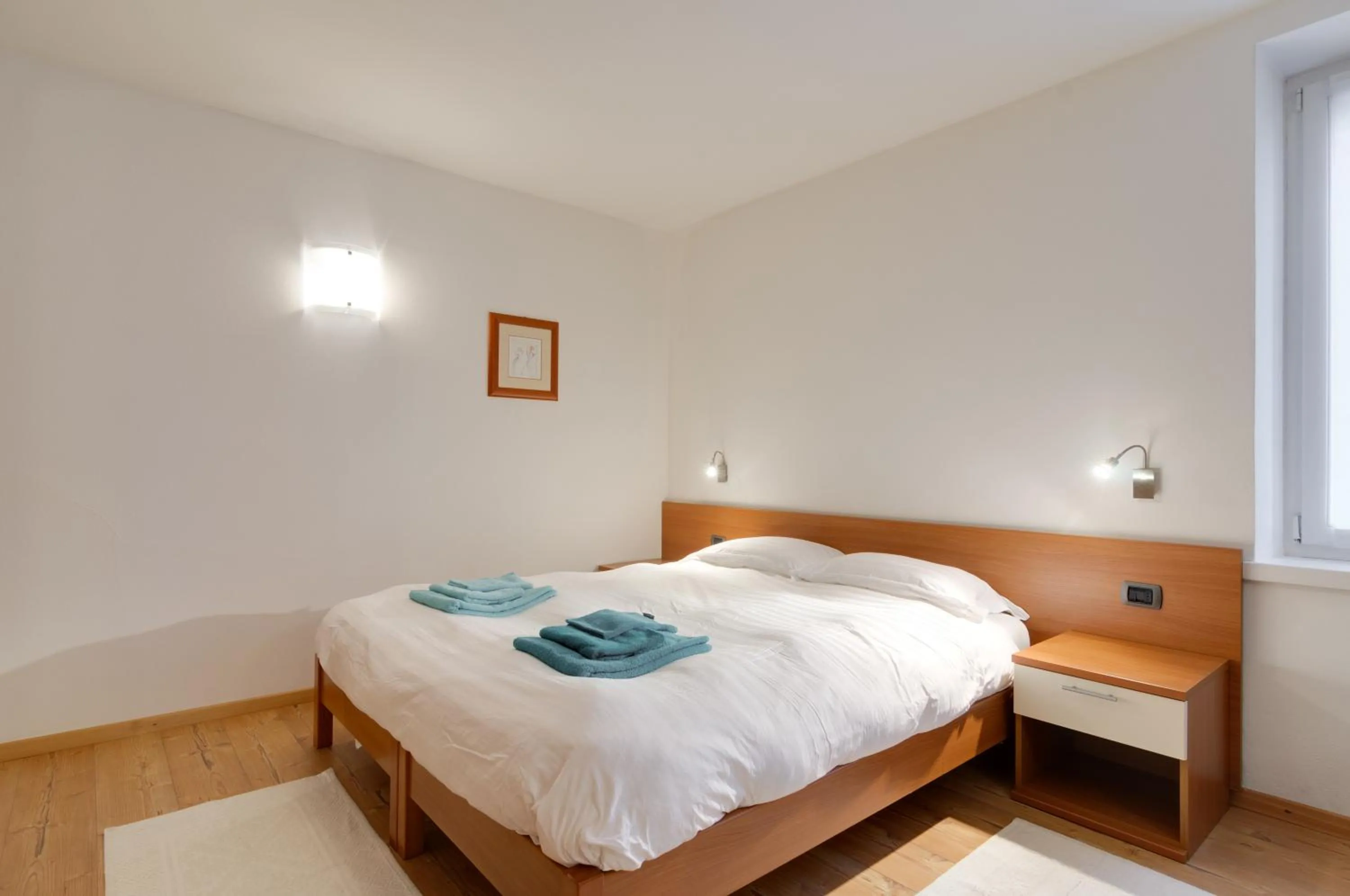Bedroom, Bed in Apartments Trettel