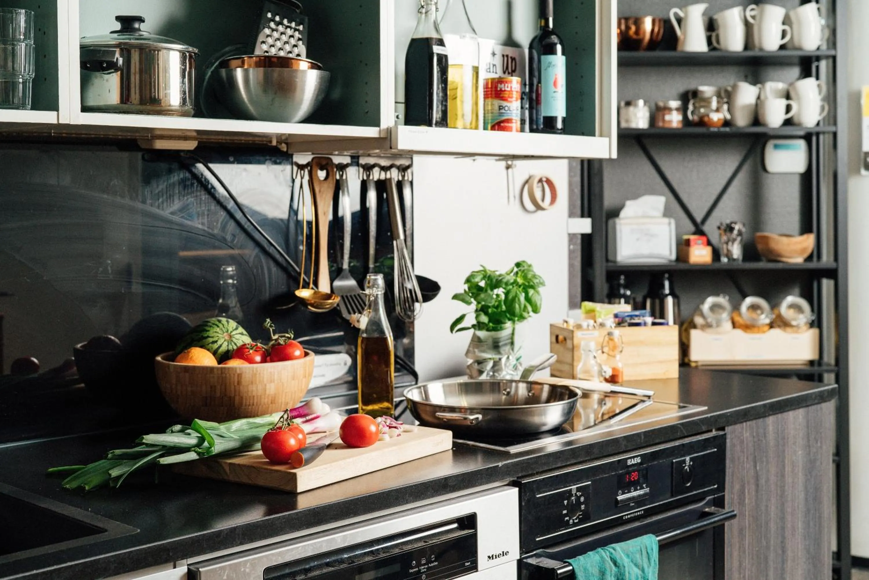 kitchen in The Yard Hostel