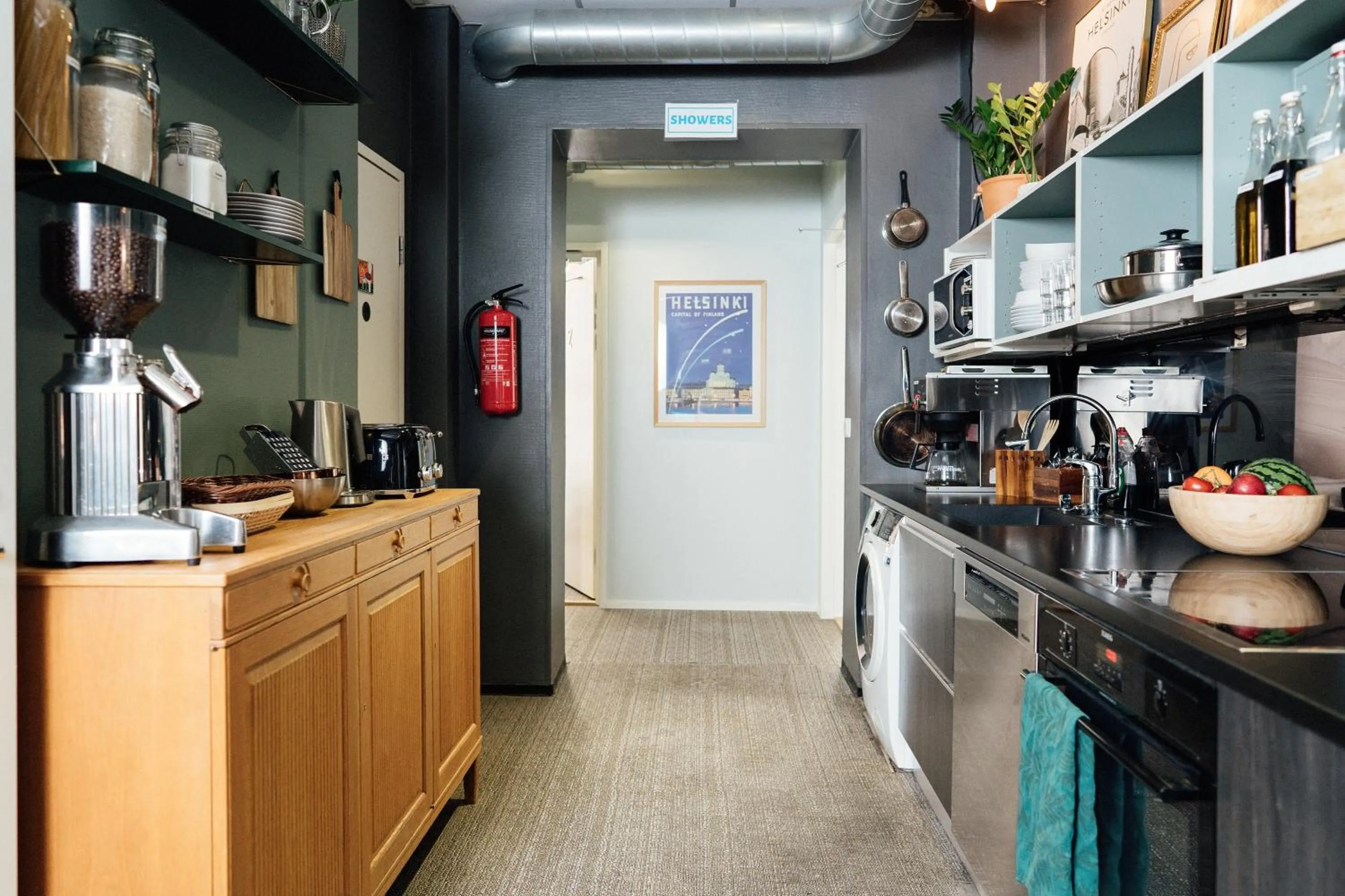 kitchen in The Yard Hostel