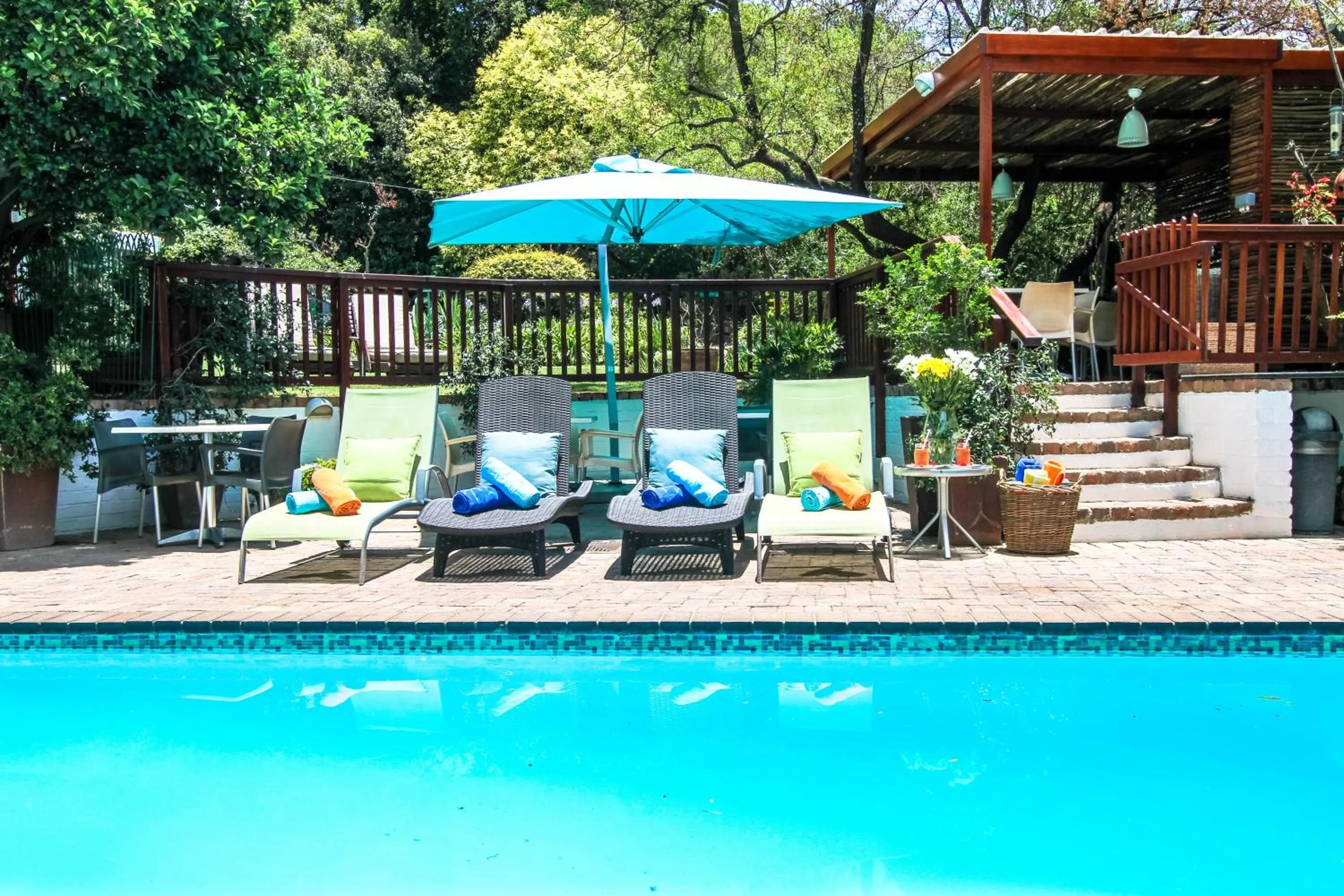 Pool view in Rivonia Premier Lodge