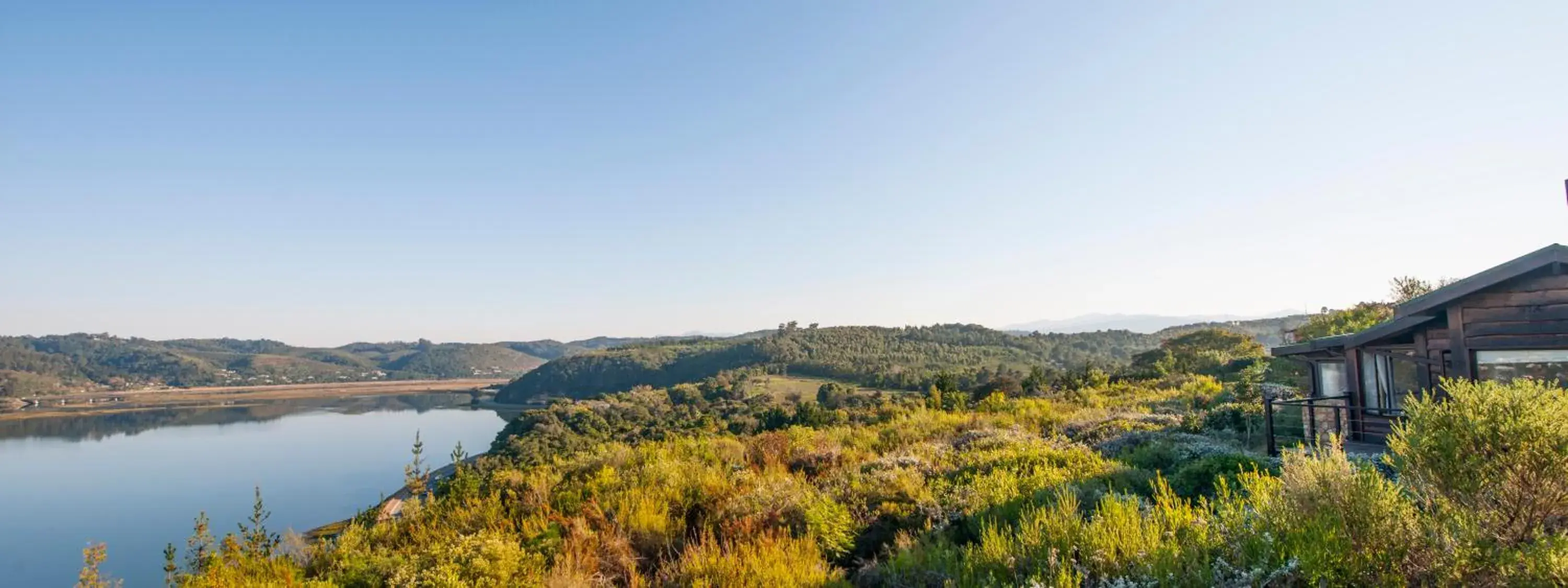 Lake view in Elephant Hide of Knysna Guest Lodge Lake view in Elephant Hide of Knysna Guest Lodge
