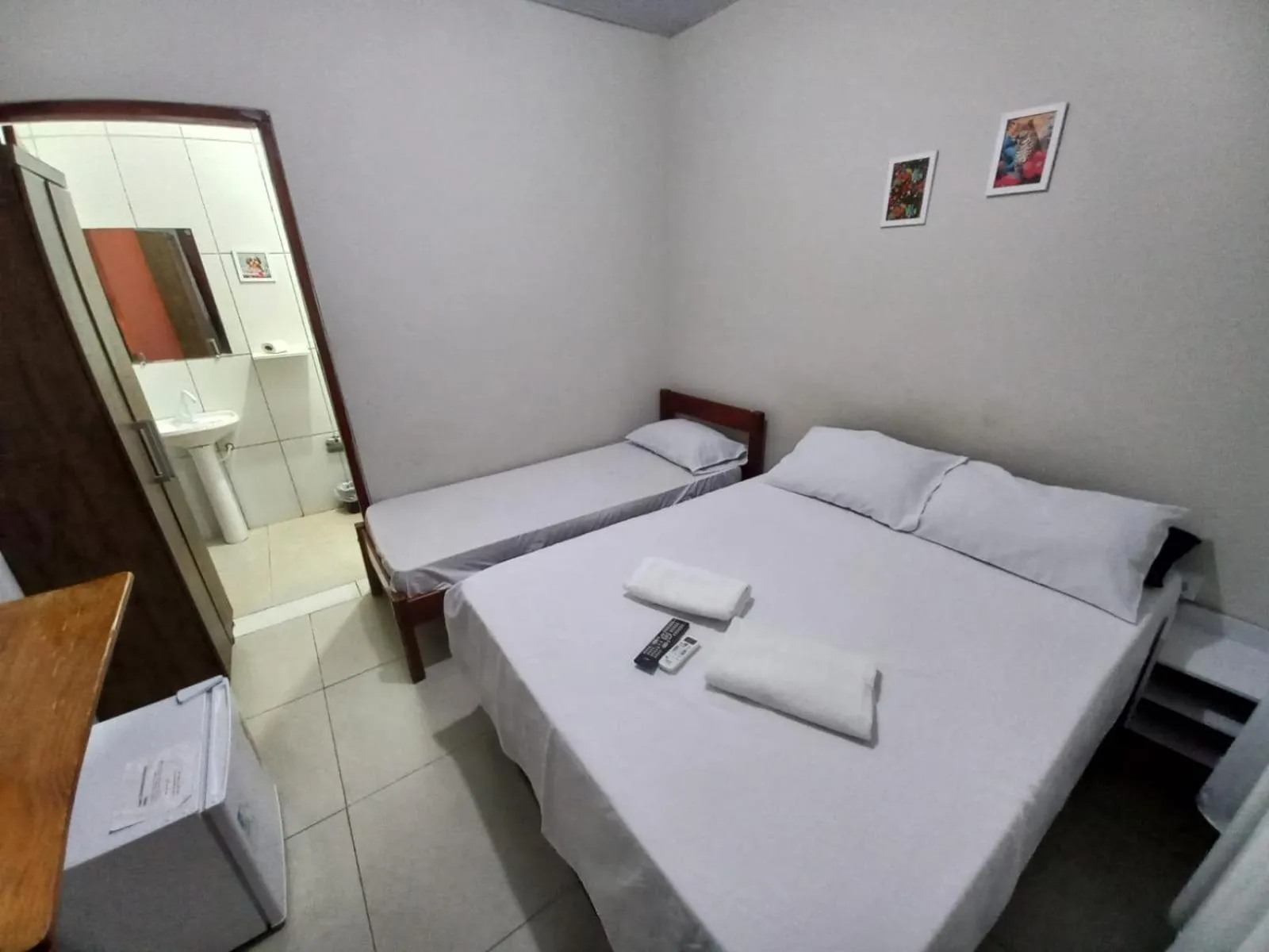 minibar, Bed in Pousada Rio Bonito