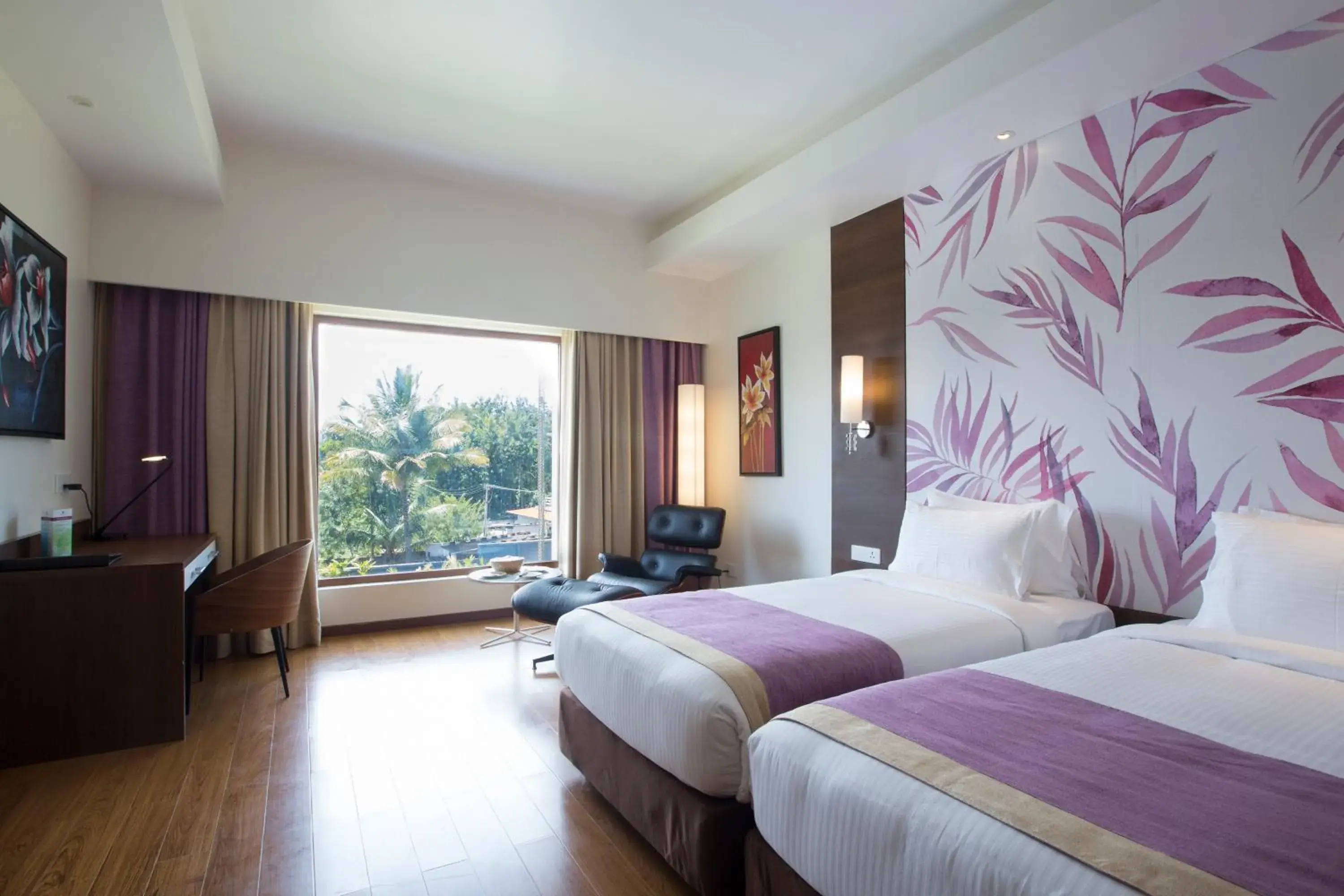 Pool view, Bed in Purple Palms Resort & Spa Pool view, Bed in Purple Palms Resort & Spa