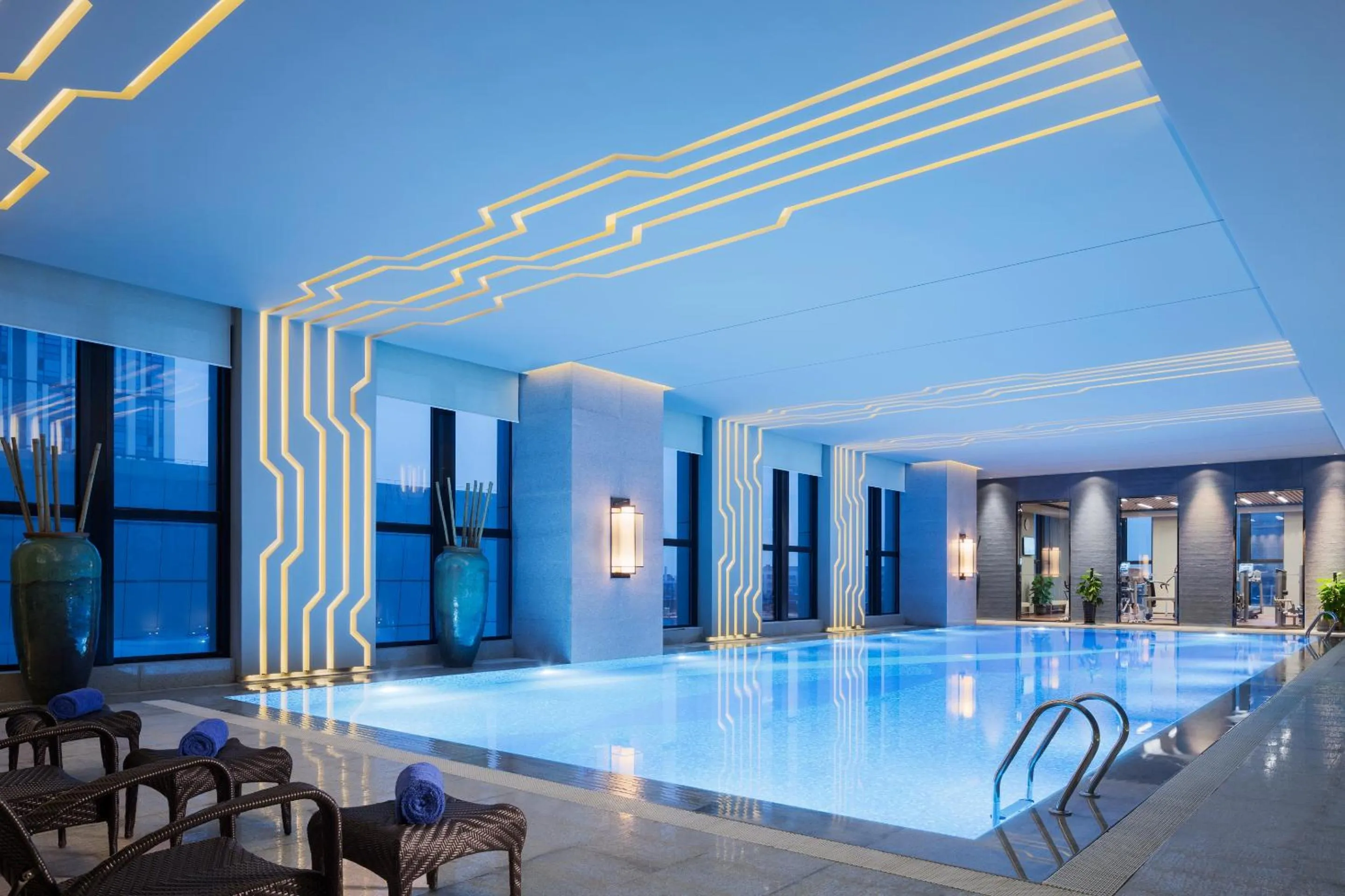 Swimming pool in Wanda Realm Jingzhou