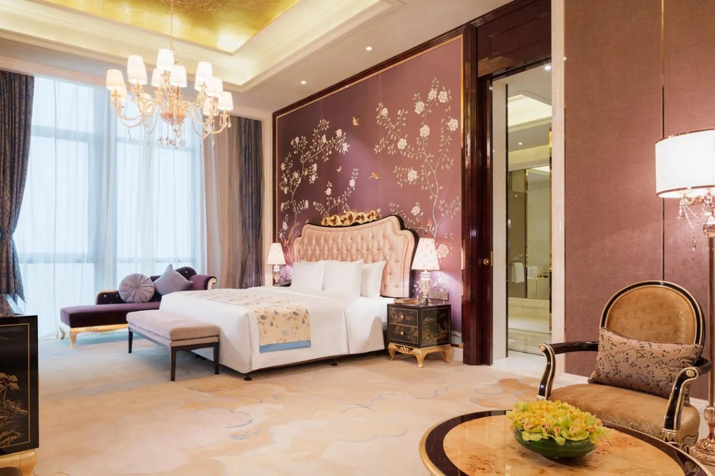Photo of the whole room, Bed in Wanda Realm Jingzhou