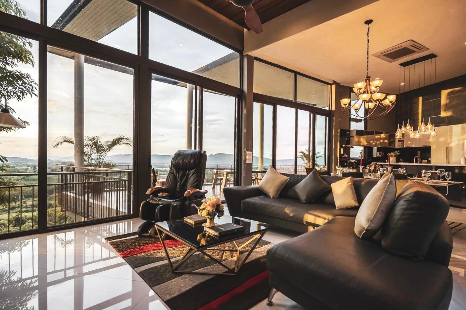 Living room in Monte Vista Chalet Khaoyai