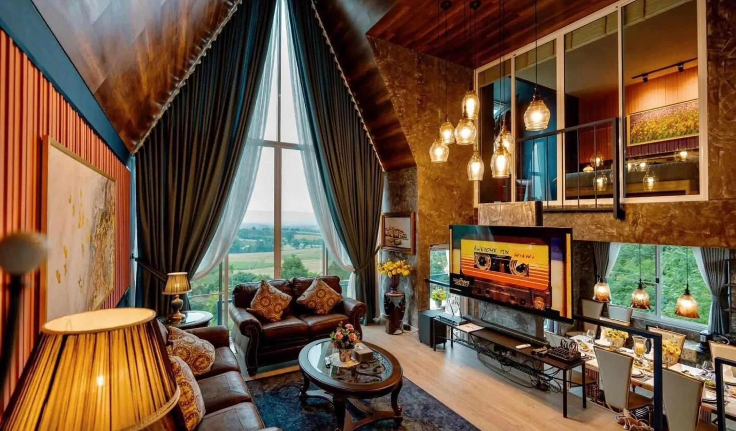 Communal lounge/ TV room in Monte Vista Chalet Khaoyai