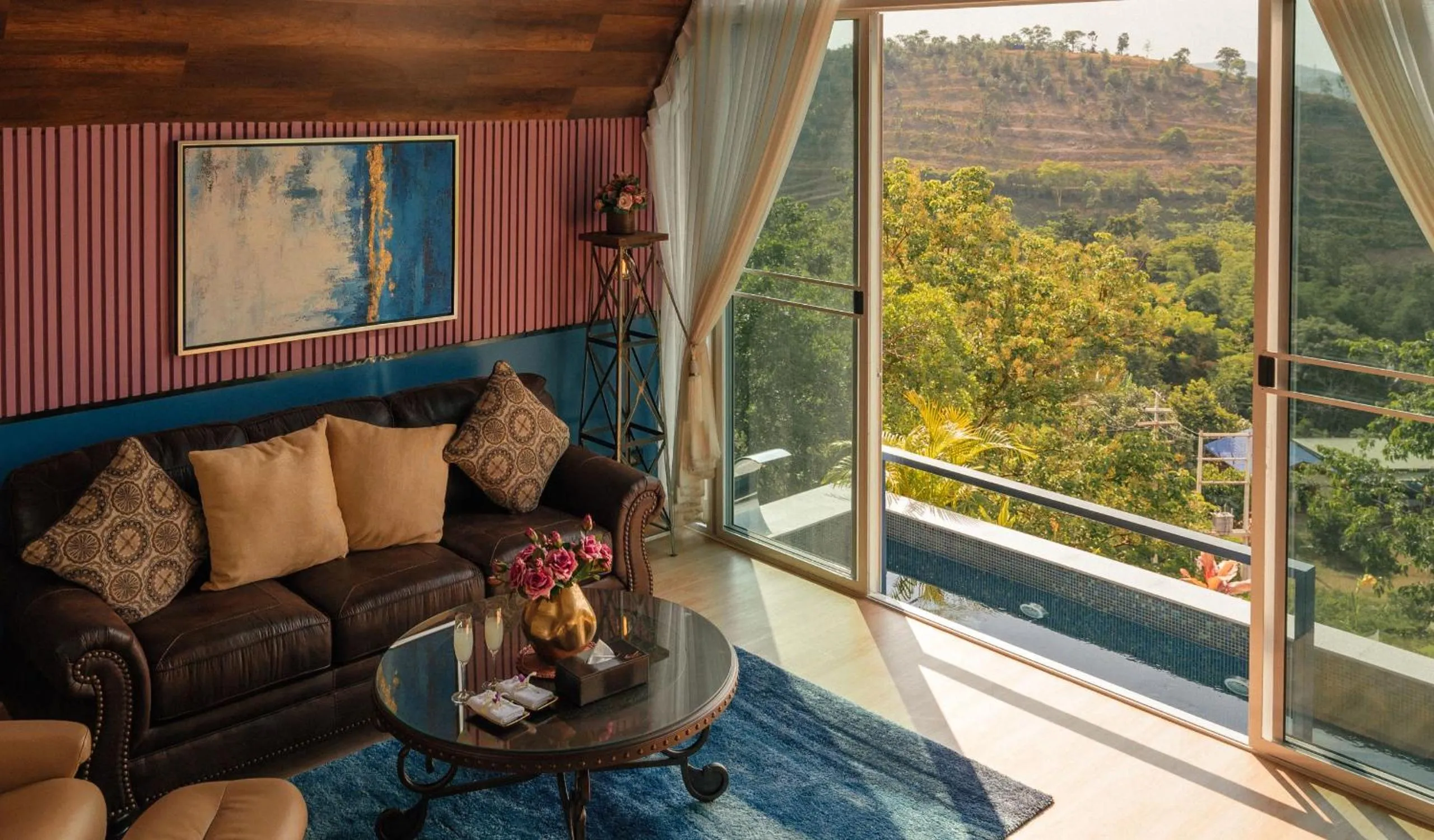 Living room in Monte Vista Chalet Khaoyai