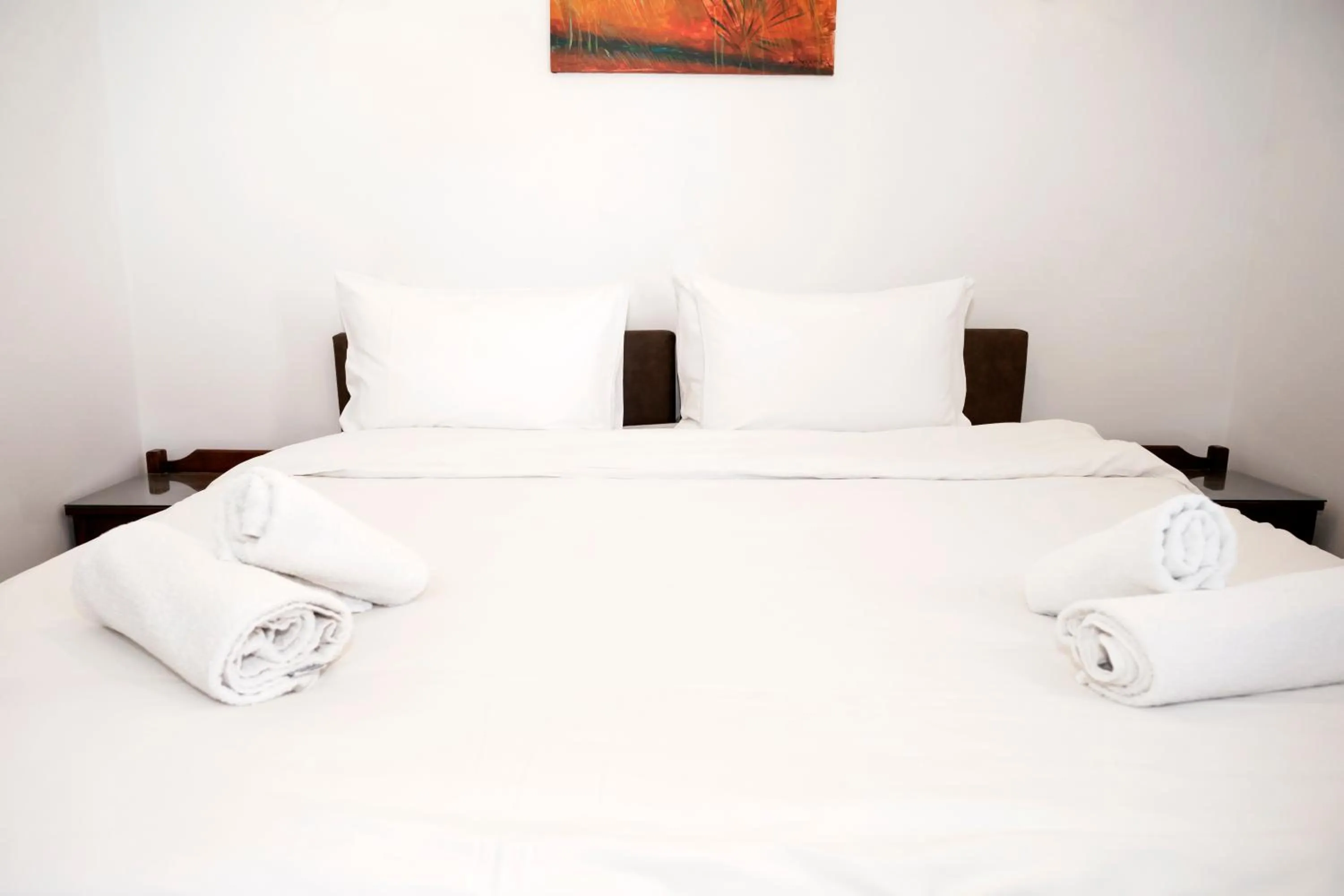 Bed in Argo Rooms-Papadakis