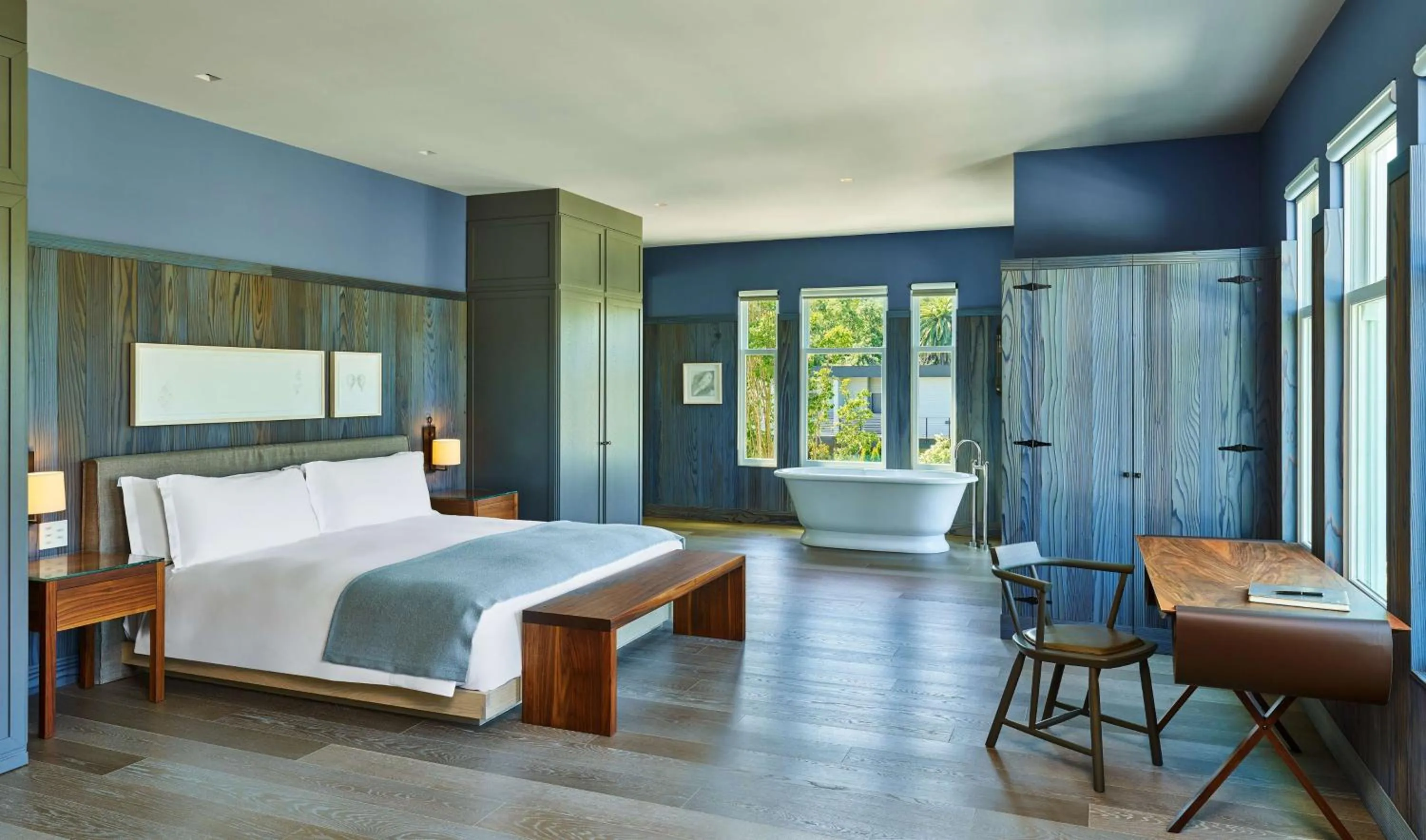 Bed in Alila Napa Valley, a Hyatt Resort