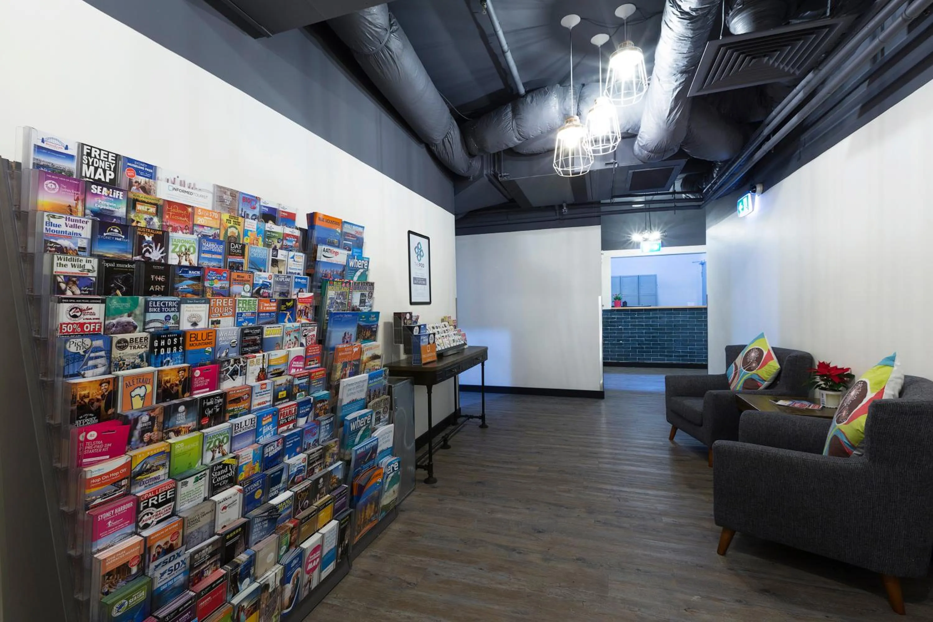 Communal lounge/ TV room in The Pod Sydney