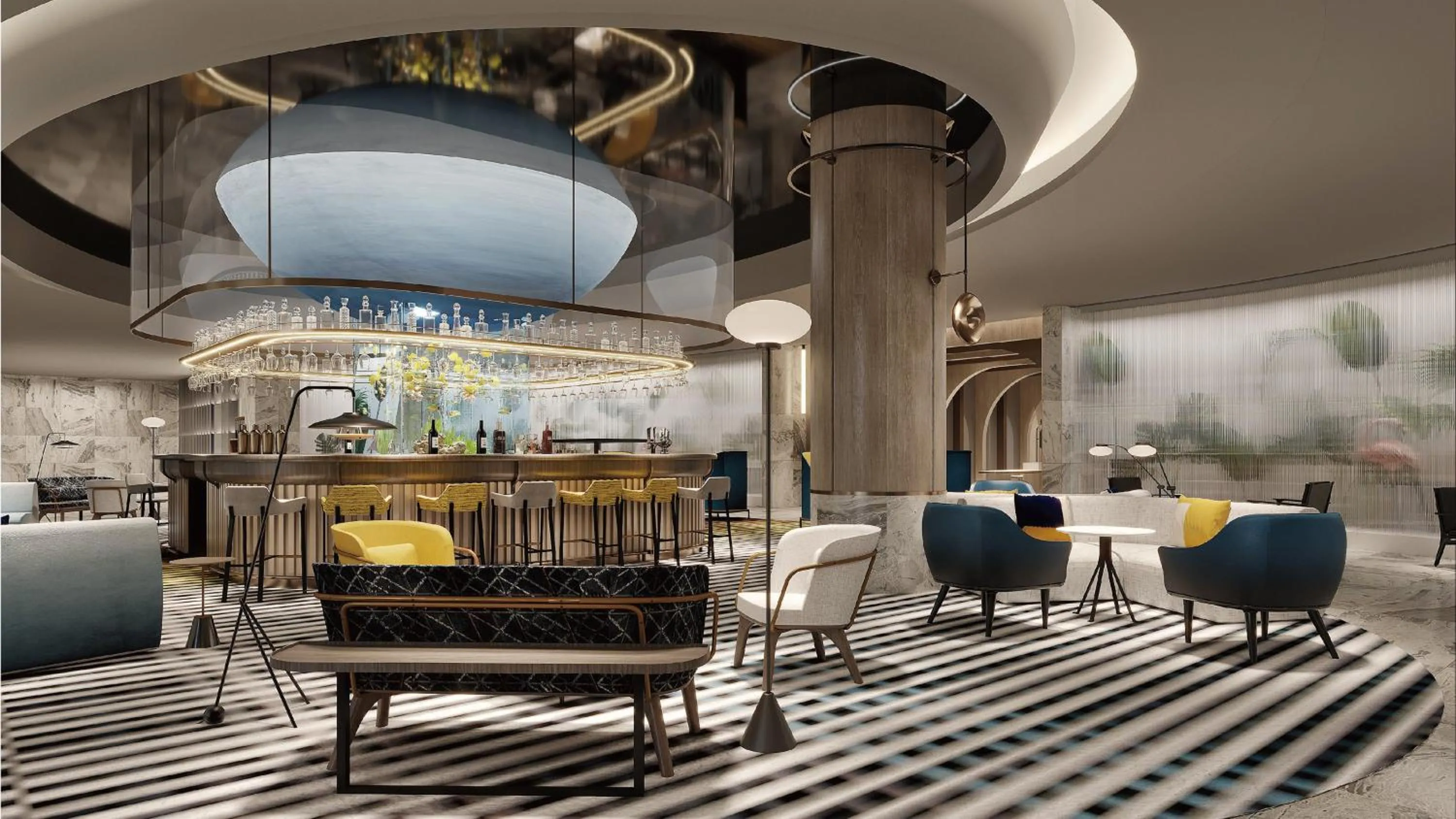 Lounge or bar in voco Shanghai Zhangjiang by IHG - Free shuttle to Disneyland