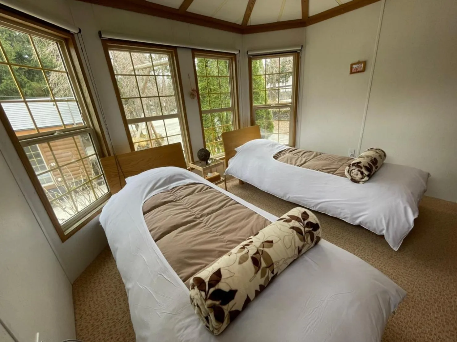 Bed in Hakuba Canadian Lodge