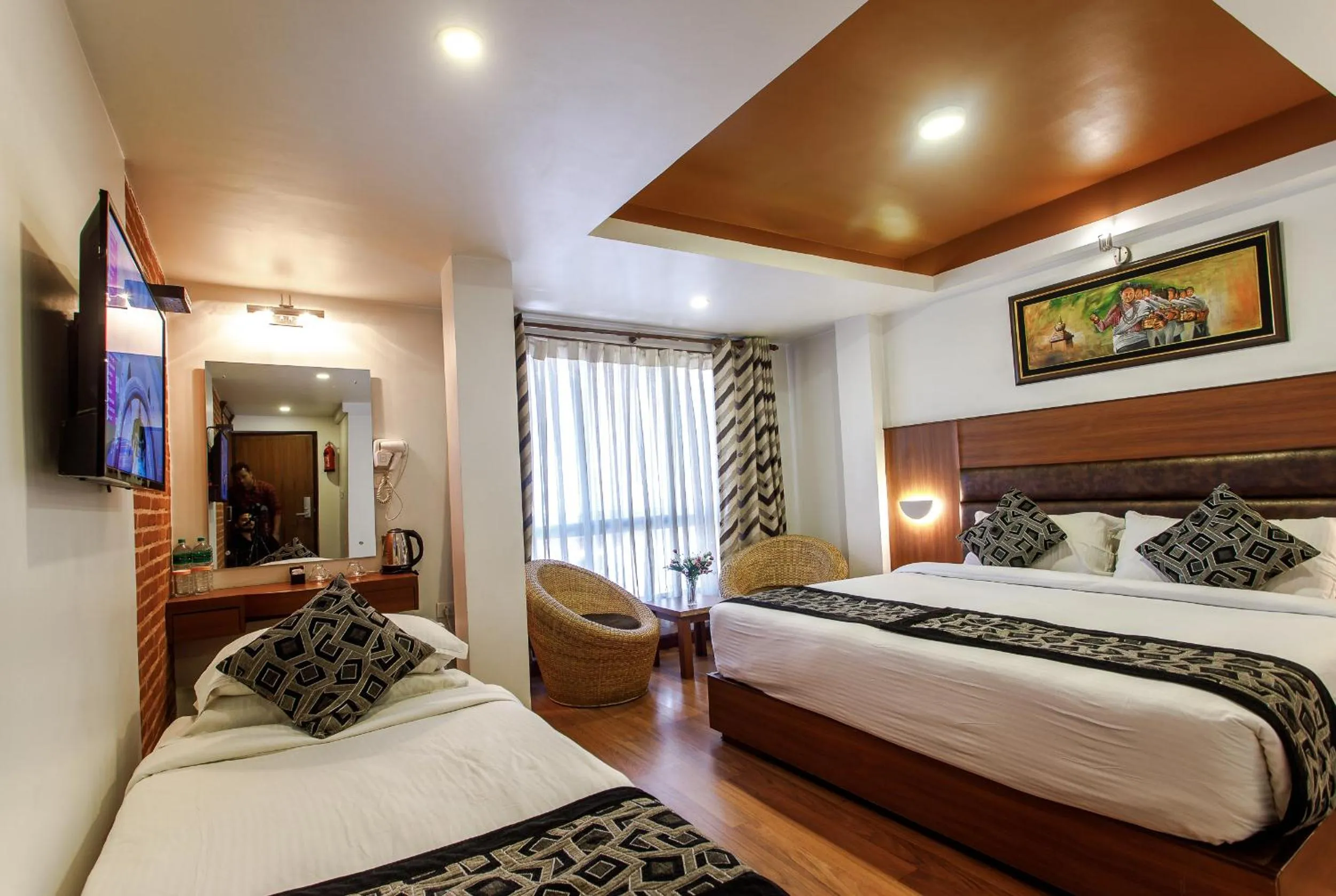 Bed in Hotel Shreesu