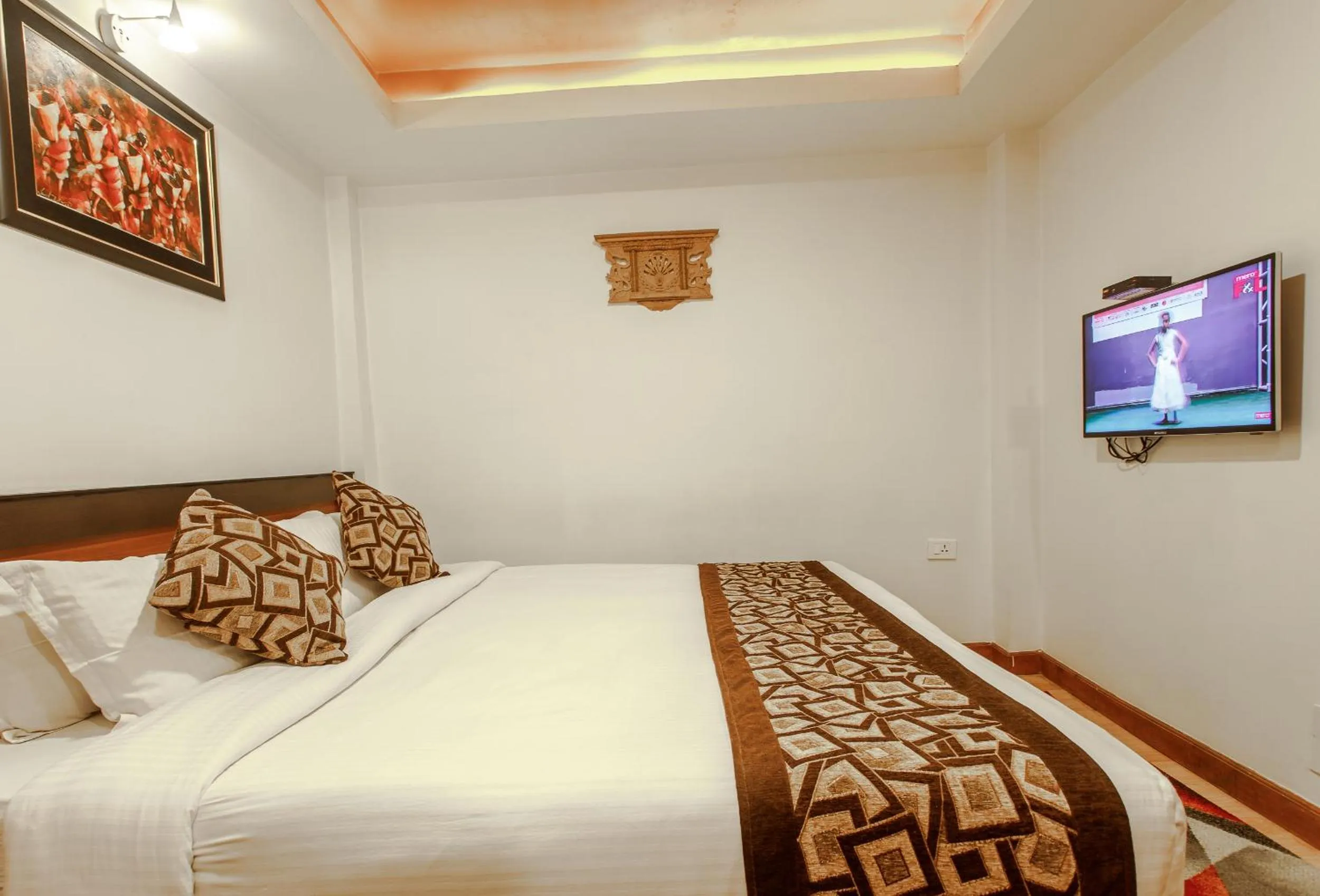 Bed in Hotel Shreesu