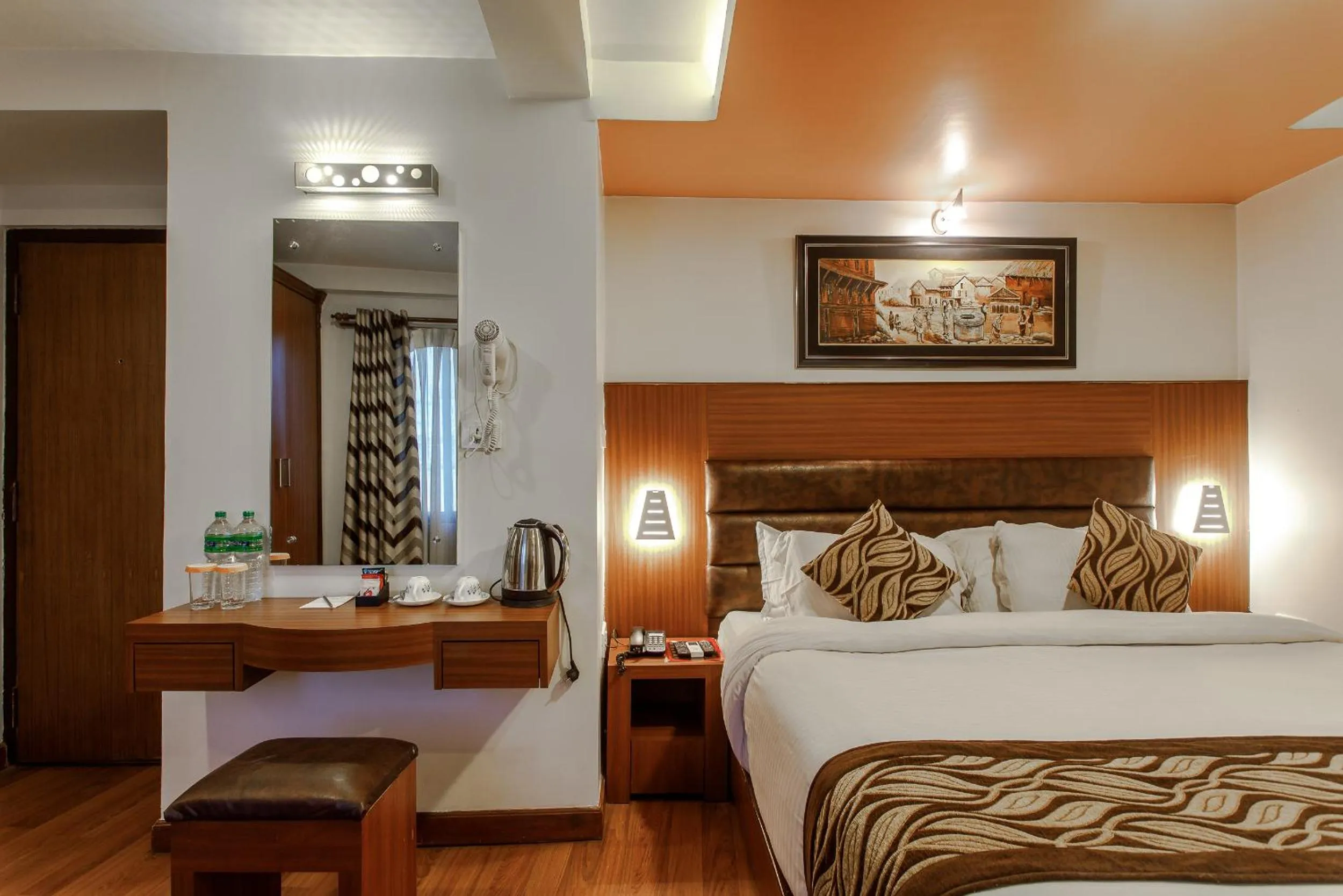 Bed in Hotel Shreesu