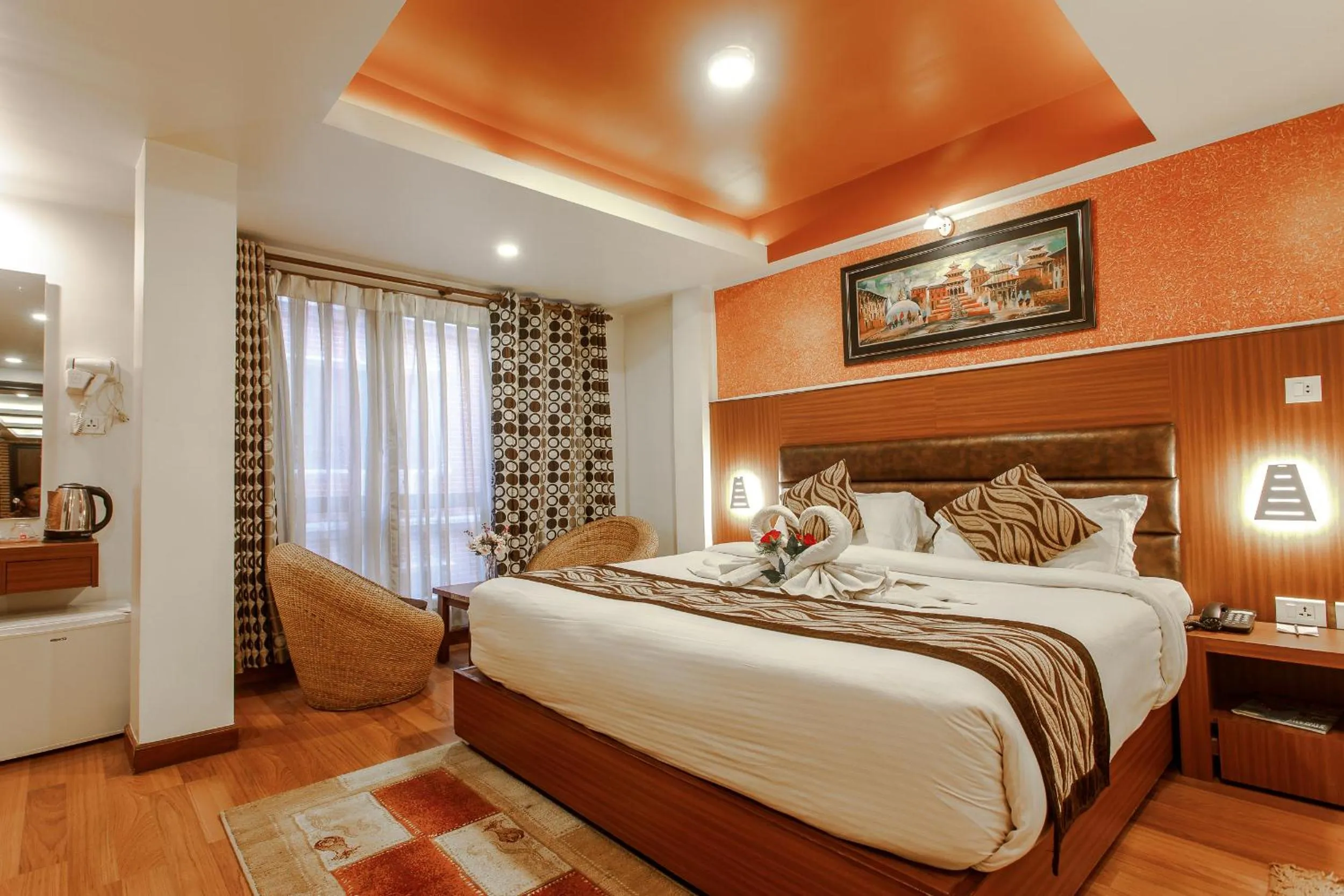 Bed in Hotel Shreesu